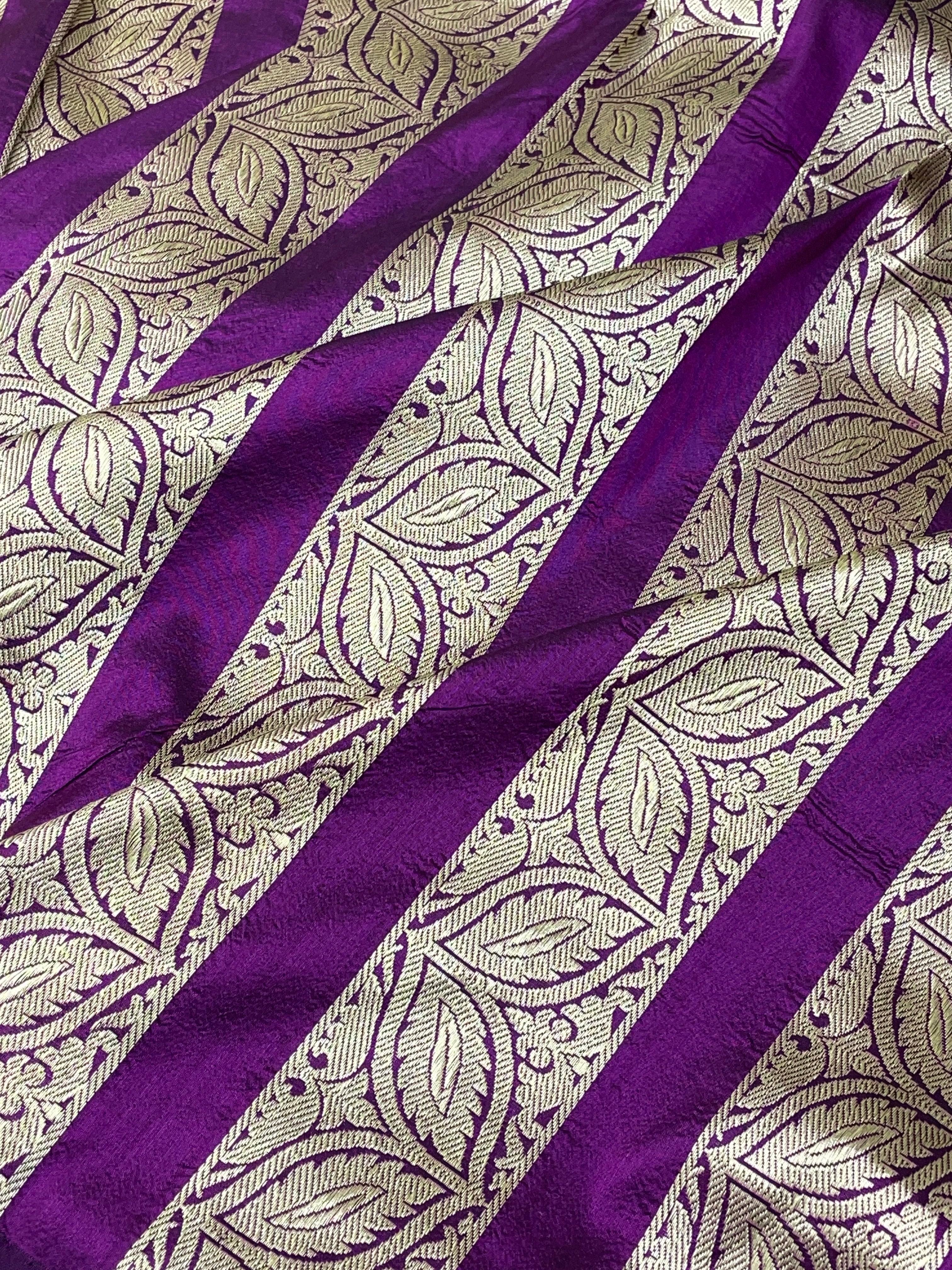 Wine Banarasi Pure Katan Silk Lehenga