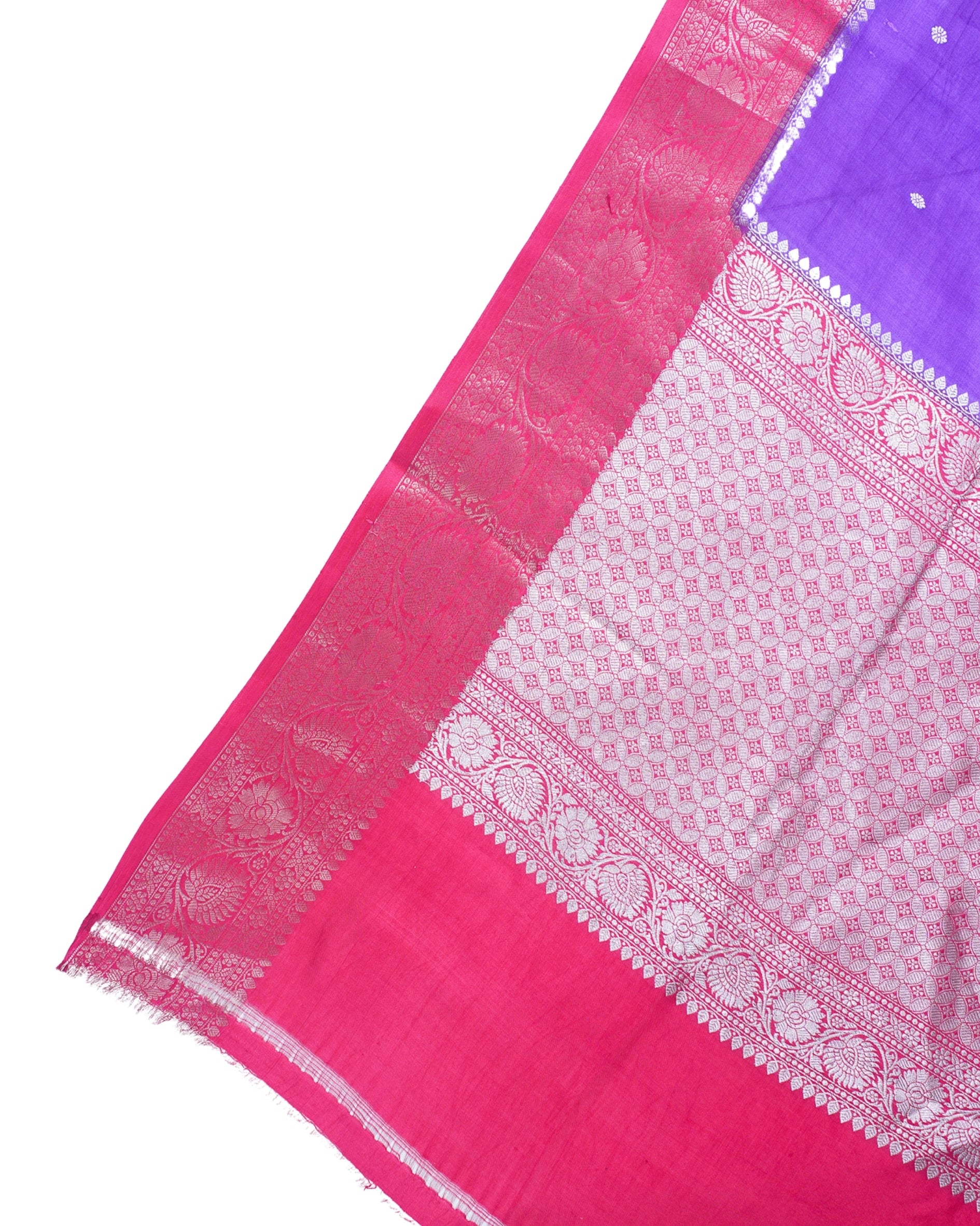 Purple Handloom Pure Silk Banarasi Saree