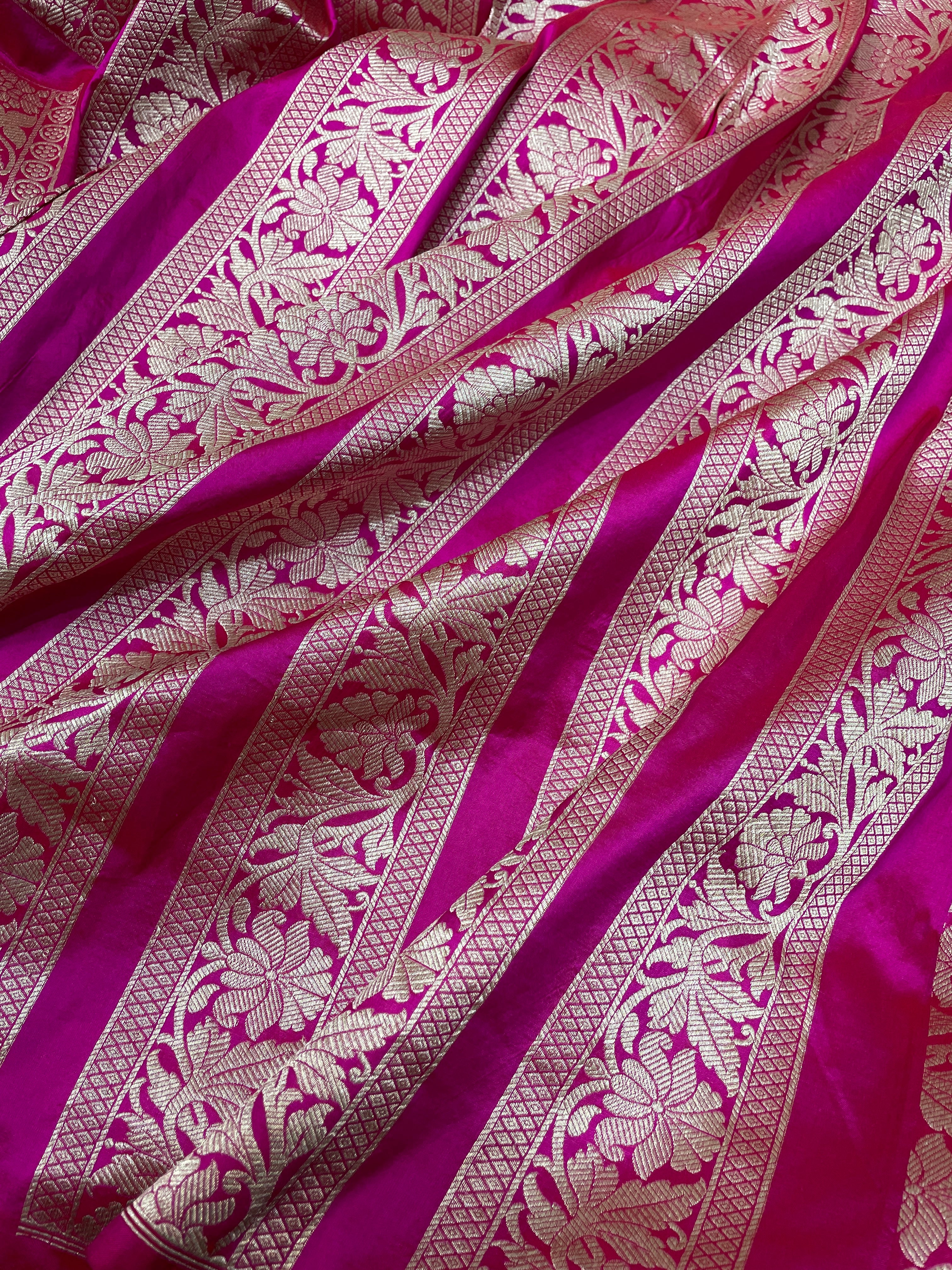 Rani Pink Banarasi Pure Katan Silk Lehenga