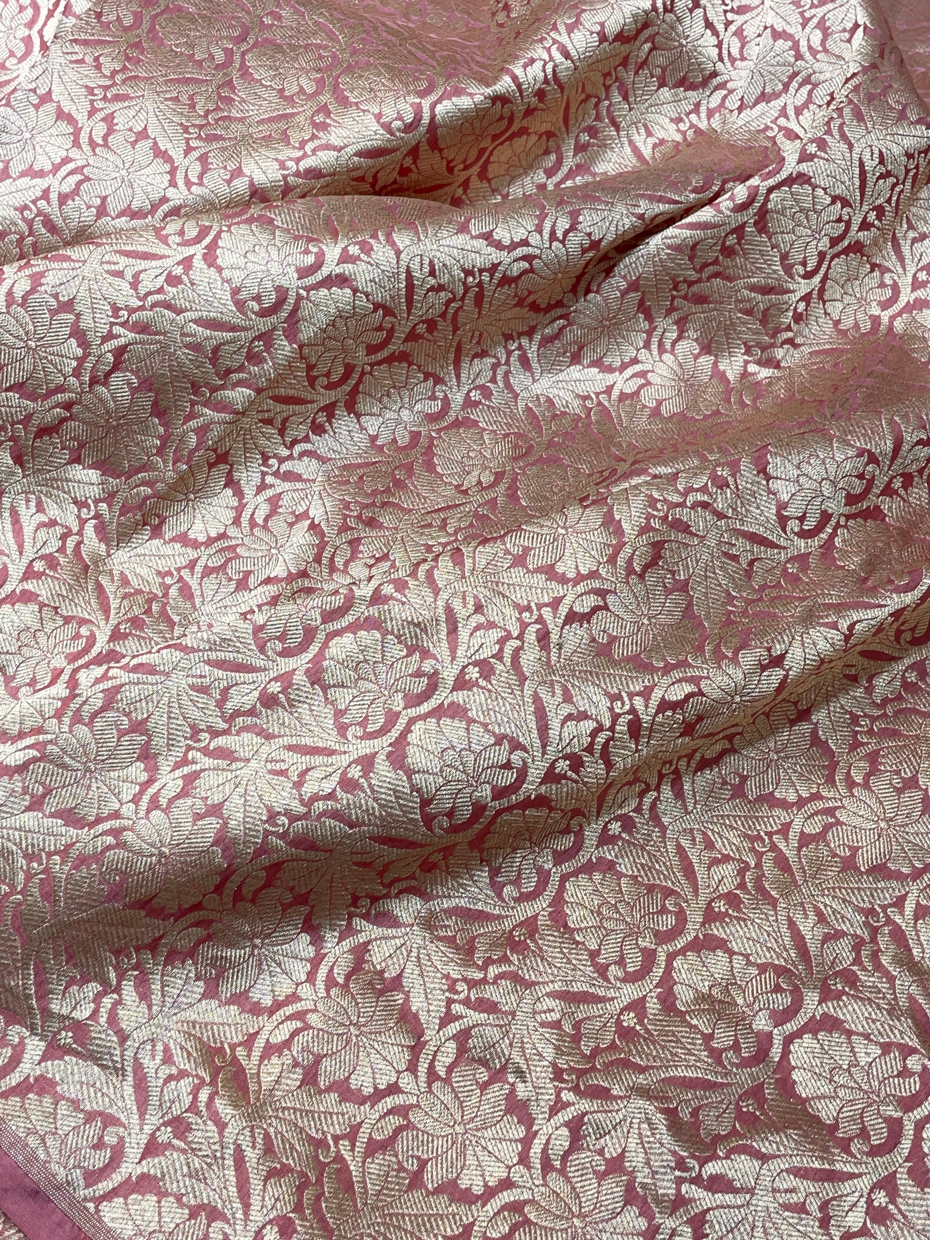 Blush Pink Banarasi Pure Katan Silk Lehenga