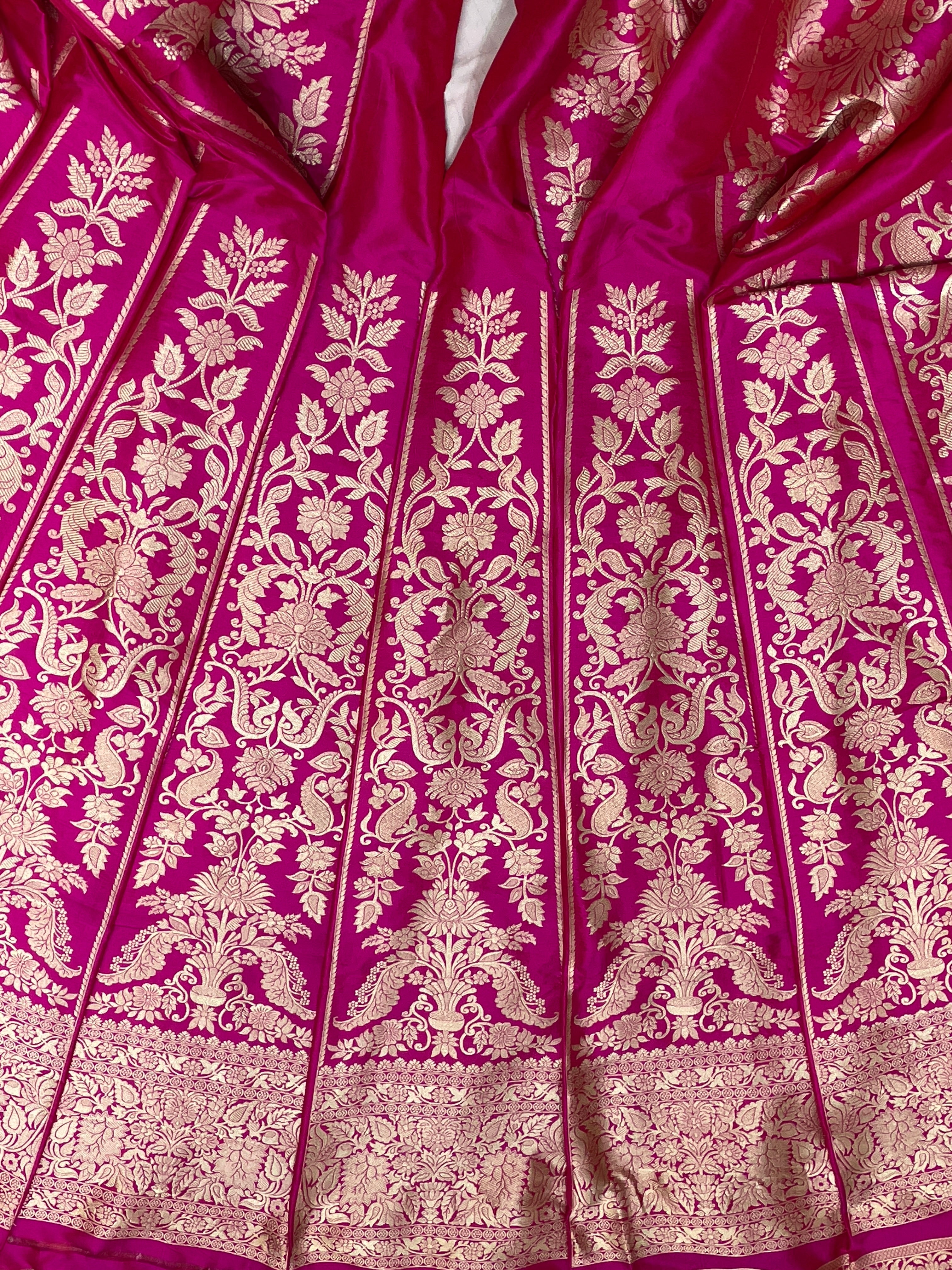 Rani Pink Banarasi Pure Katan Silk Lehenga