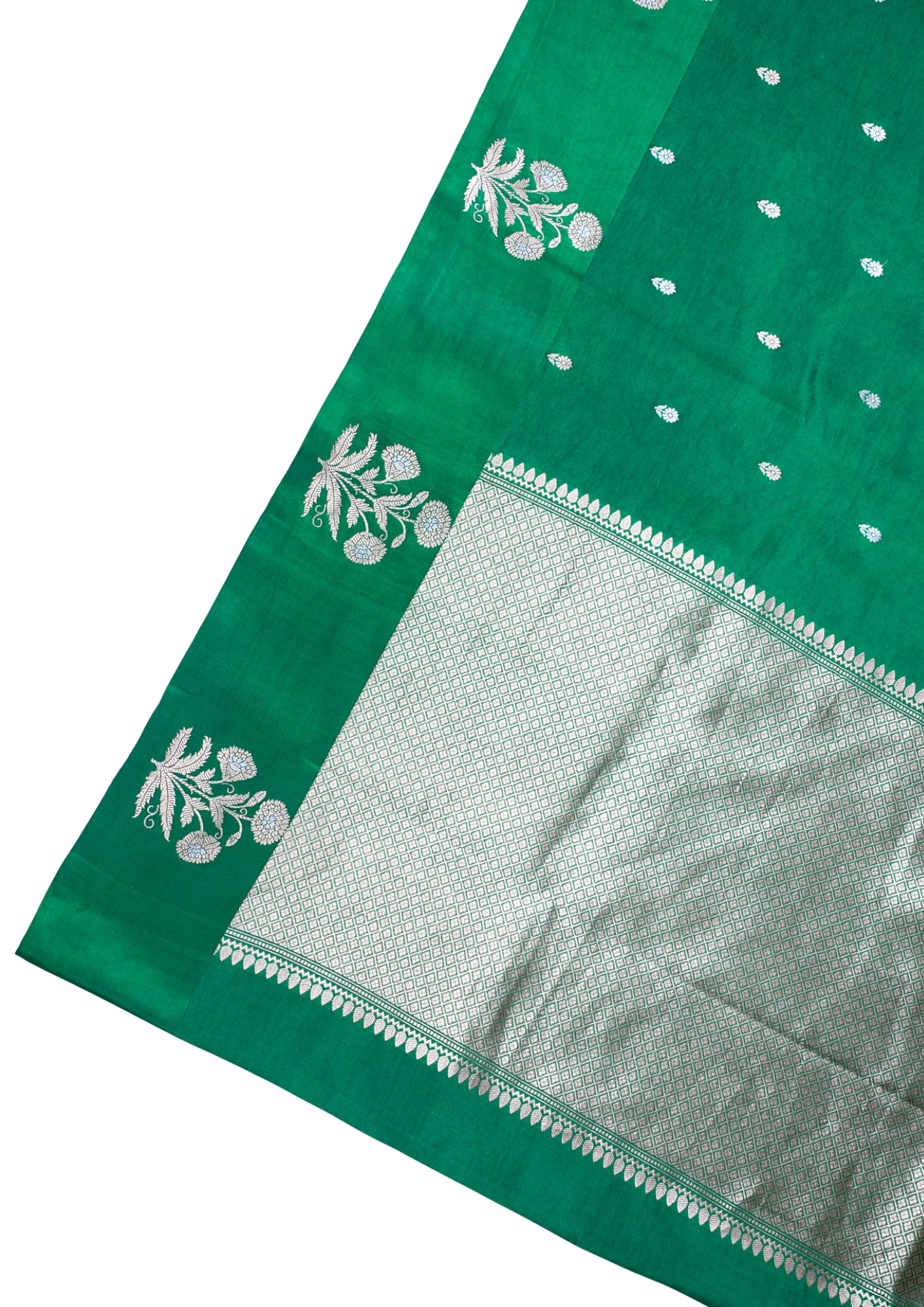 Handloom Pure Mango Katan Silk Saree