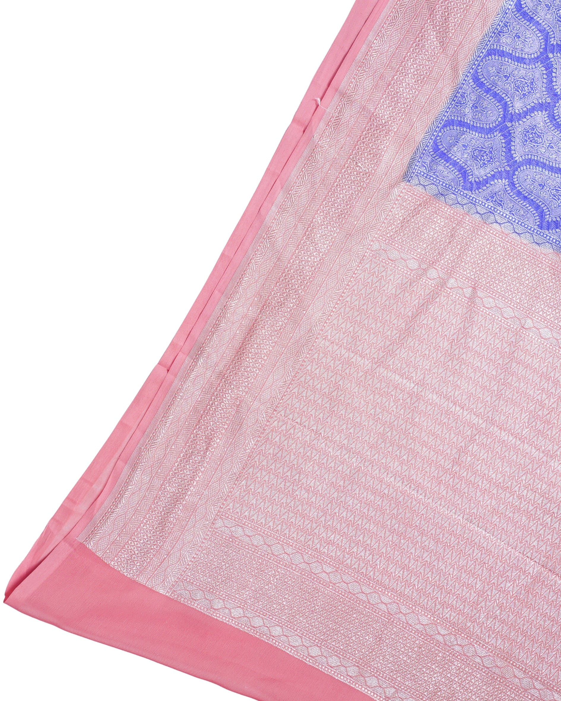 Royal Blue Pure Khaddi Georgette Brocade Banarasi Saree