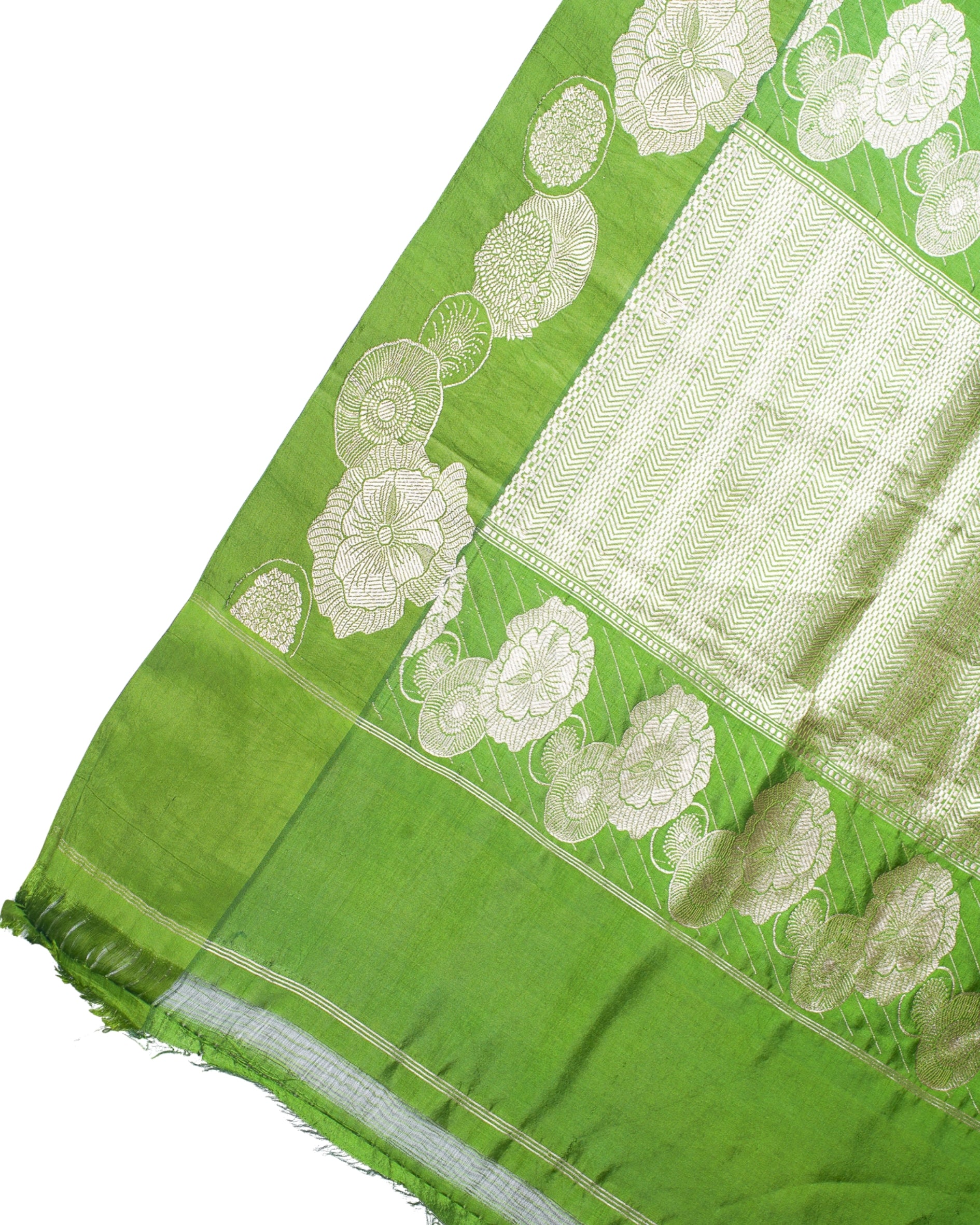 Green Handloom Pure Silk Banarasi Saree