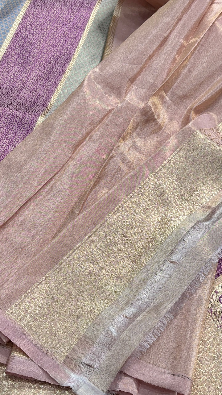 Pink Rangkaat Pure Banarasi Katan Silk Saree