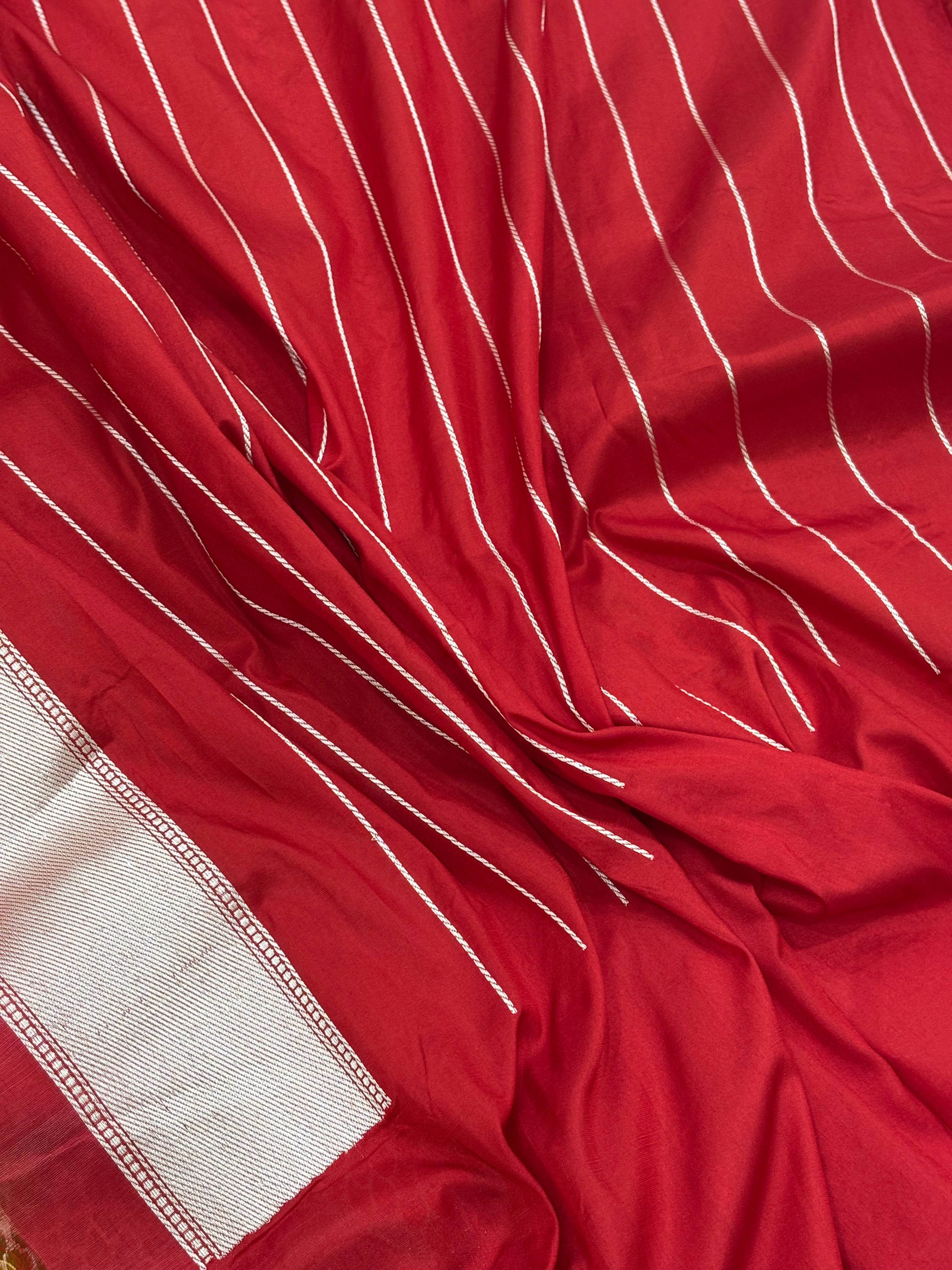 Yellow Pure Banarasi Ektara Silk Handwoven Saree