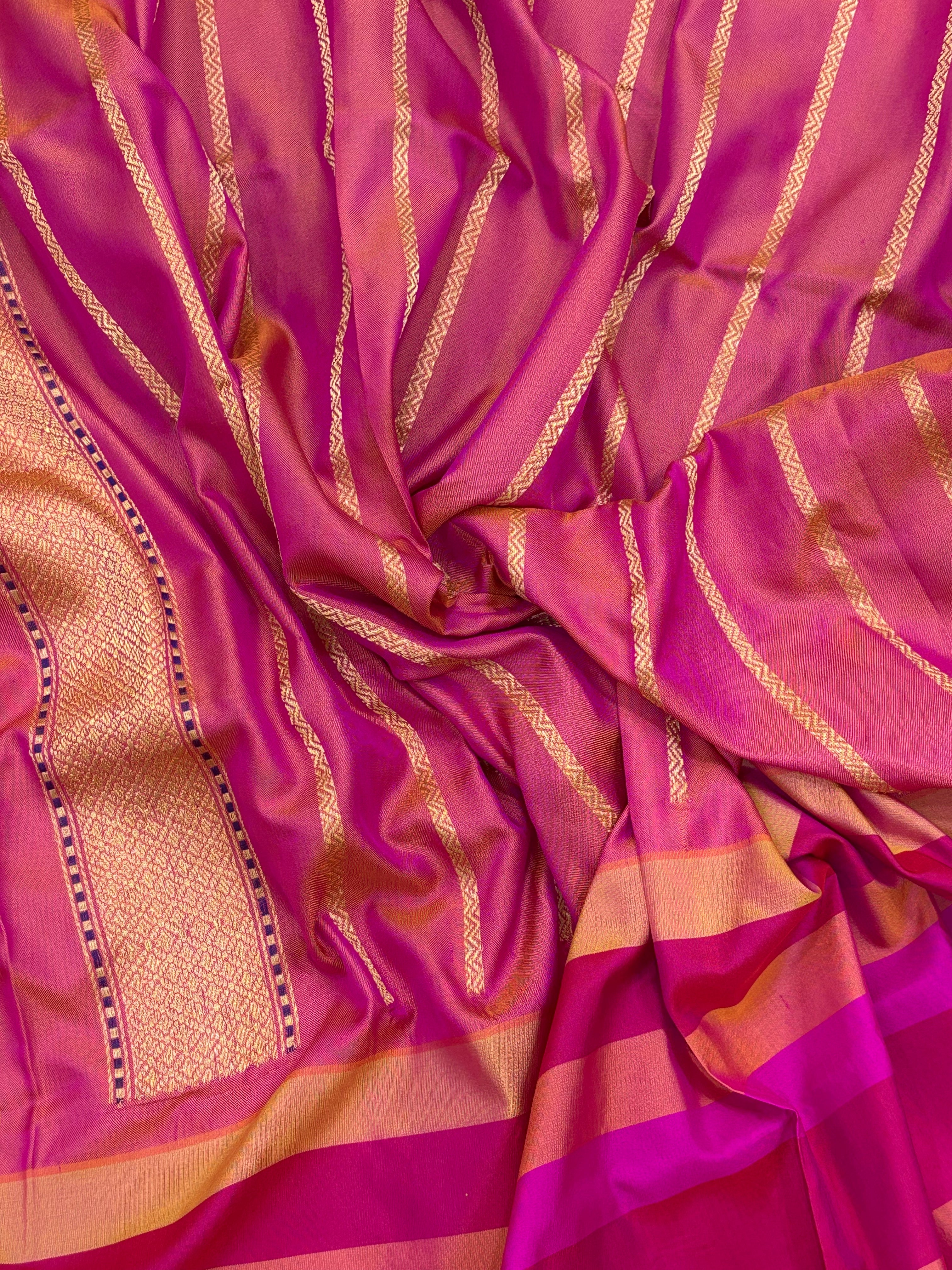 Brown Pure Banarasi Ektara Silk Handwoven Saree