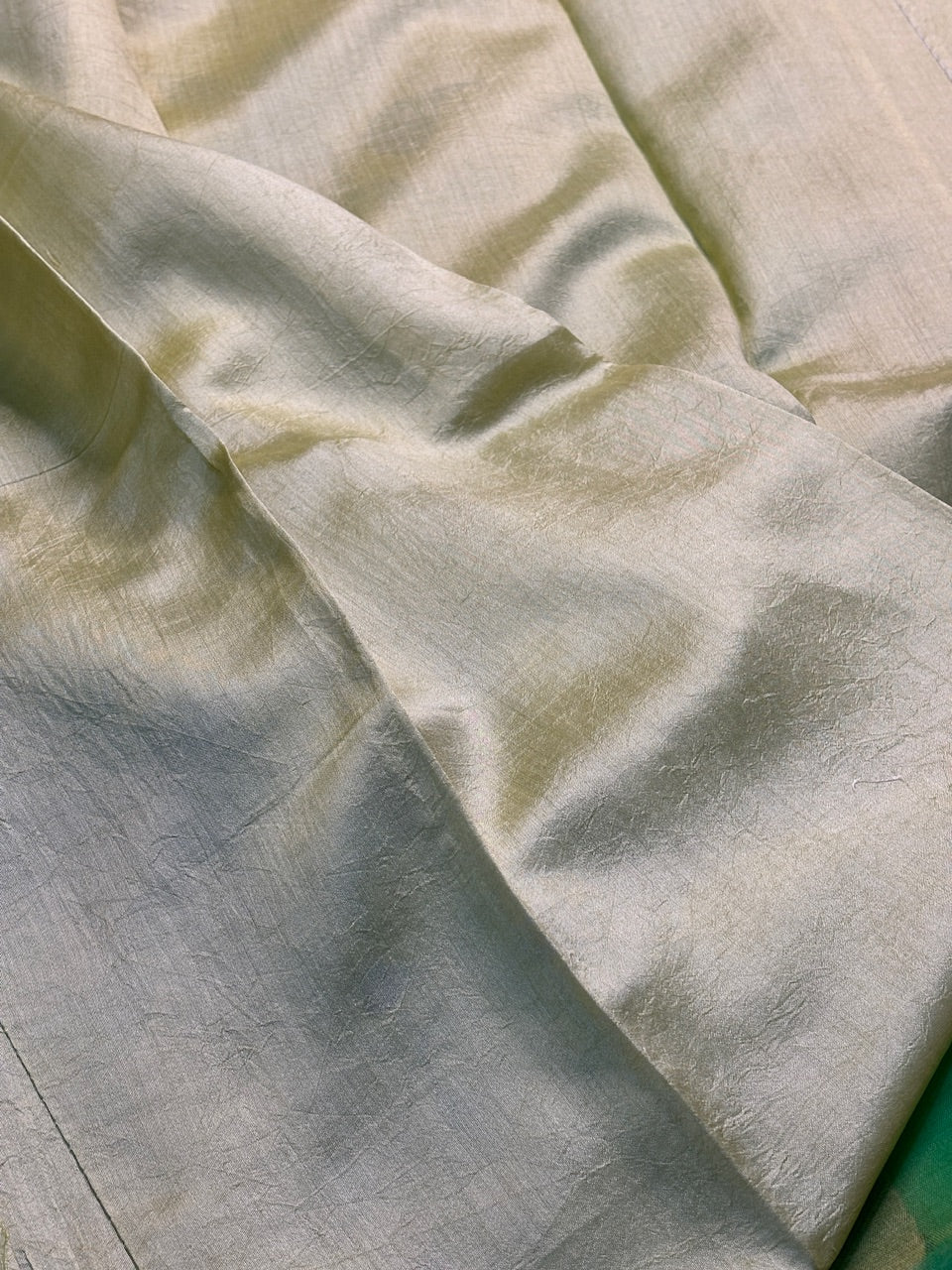 Lime Yellow Pure Sheer Organza Handprinted Saree