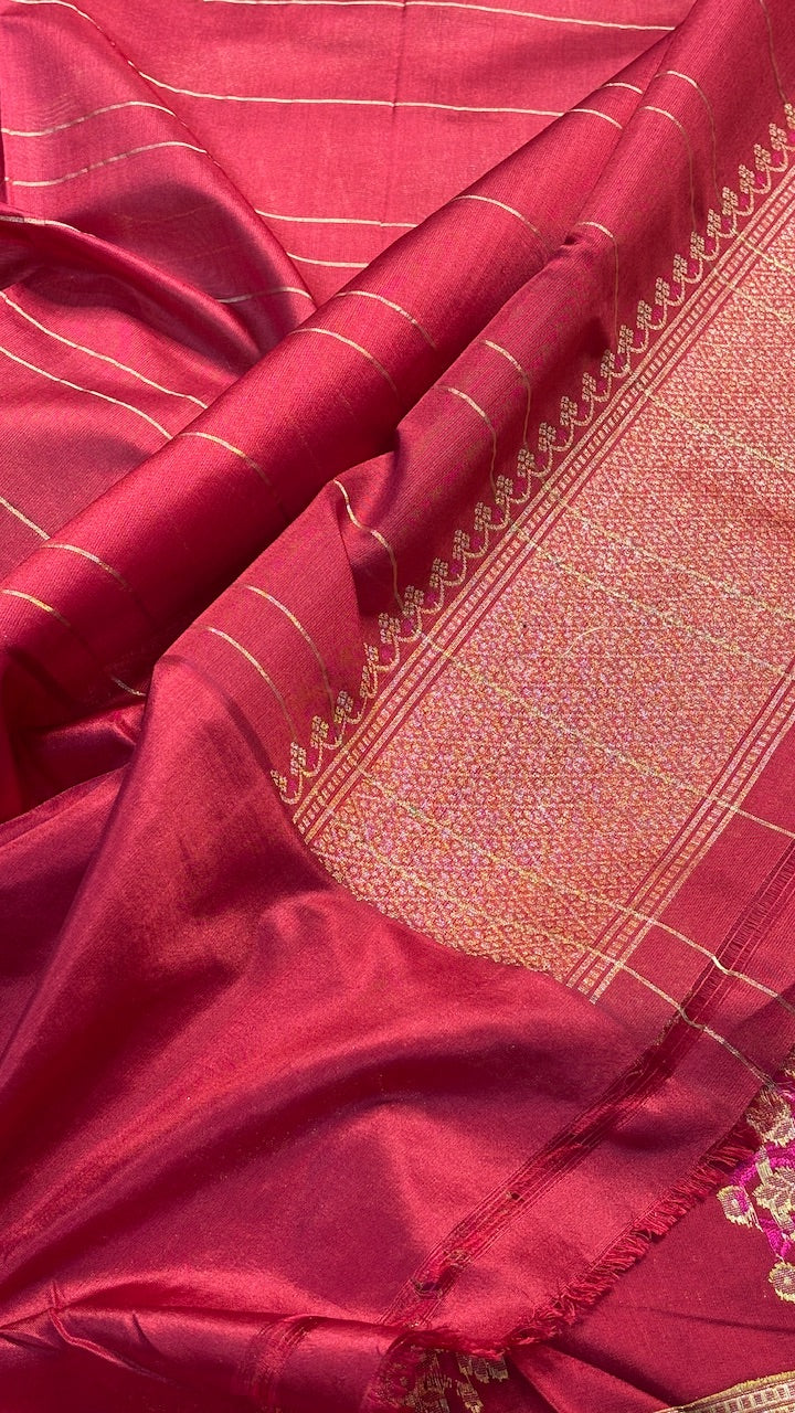 Silver Tissue Banarasi Silk Handwoven Saree