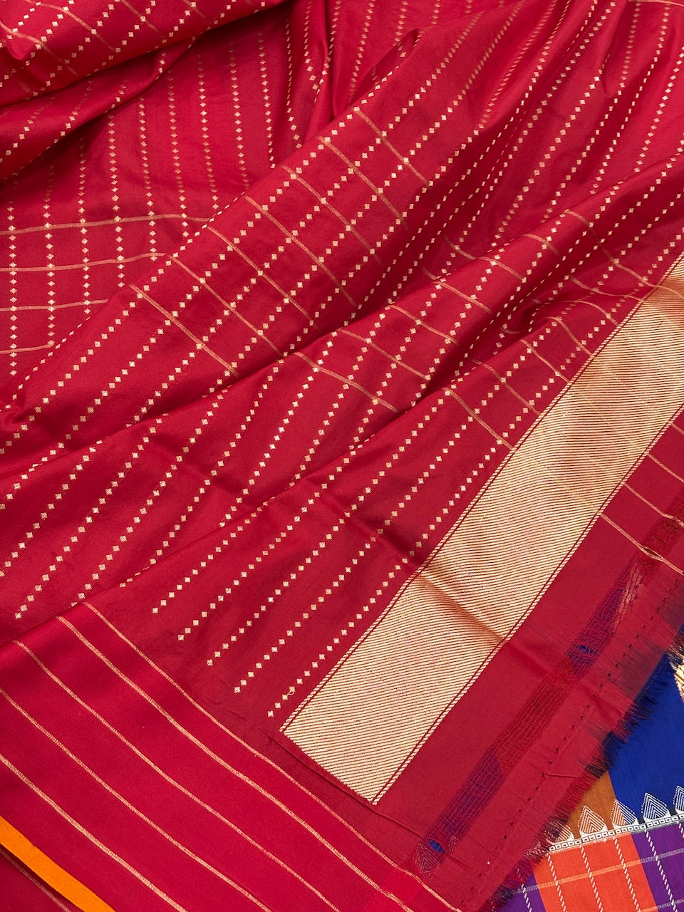 Red Banarasi Pure Katan Silk Handwoven Saree