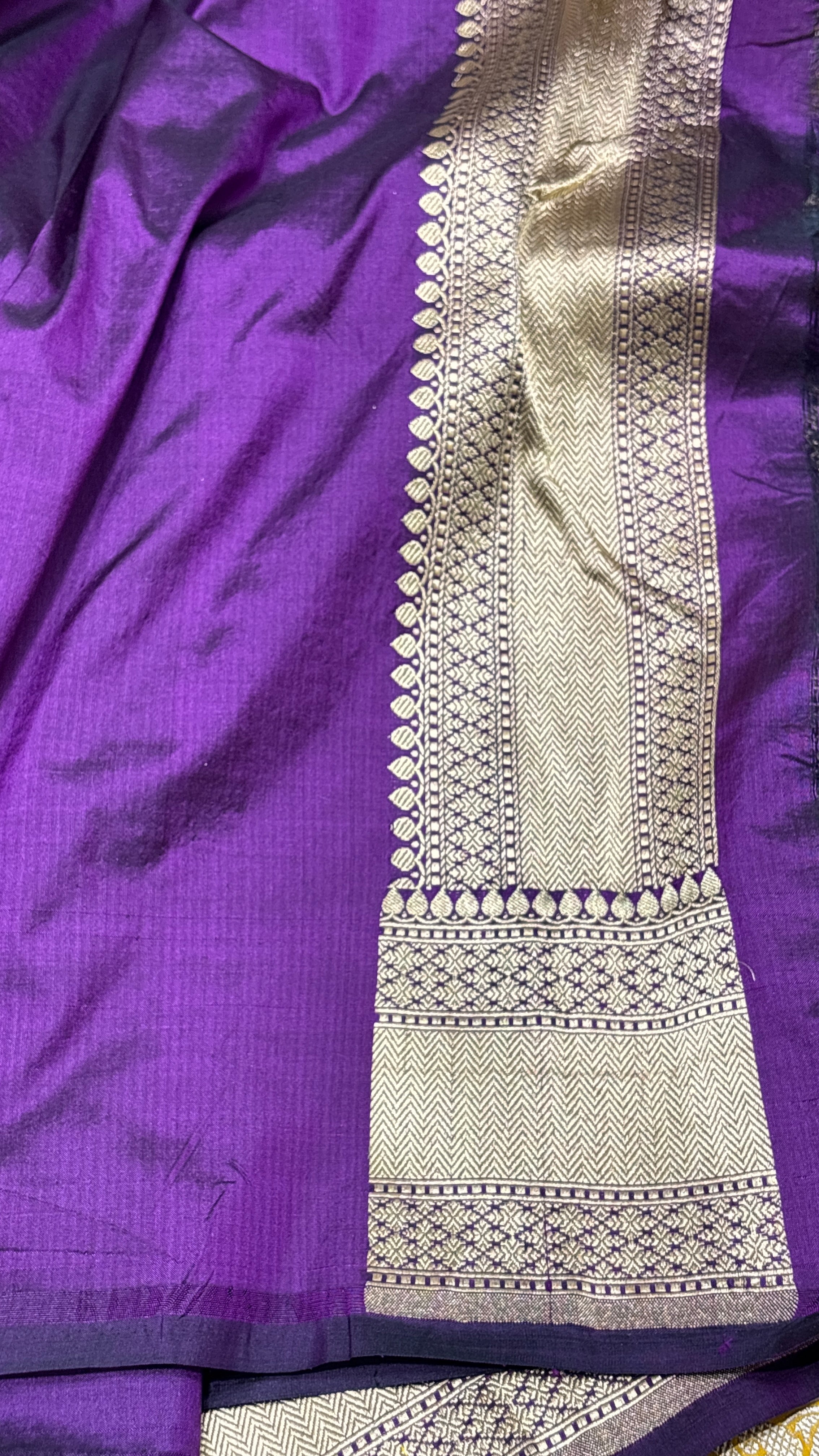 Pure Katan Silk Banarasi Saree in Royal Violet