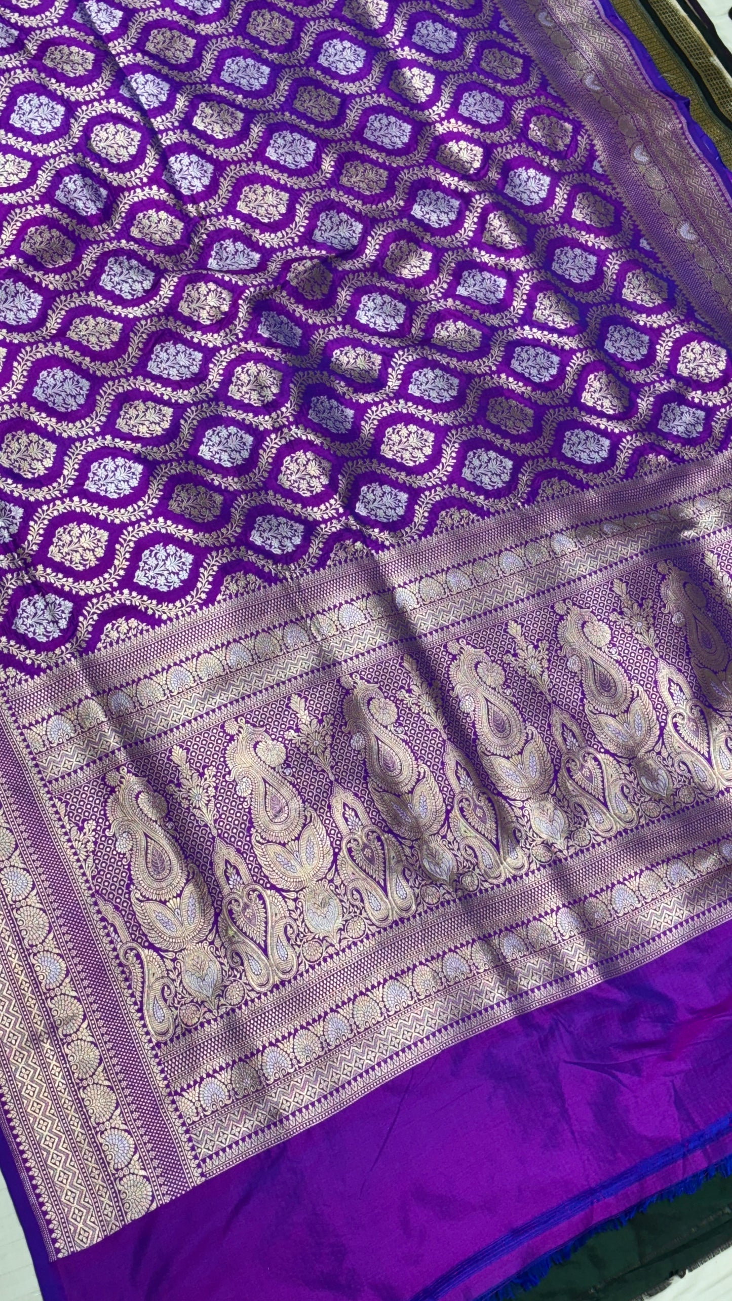 Pure Katan Silk Banarasi Saree in Royal Purple