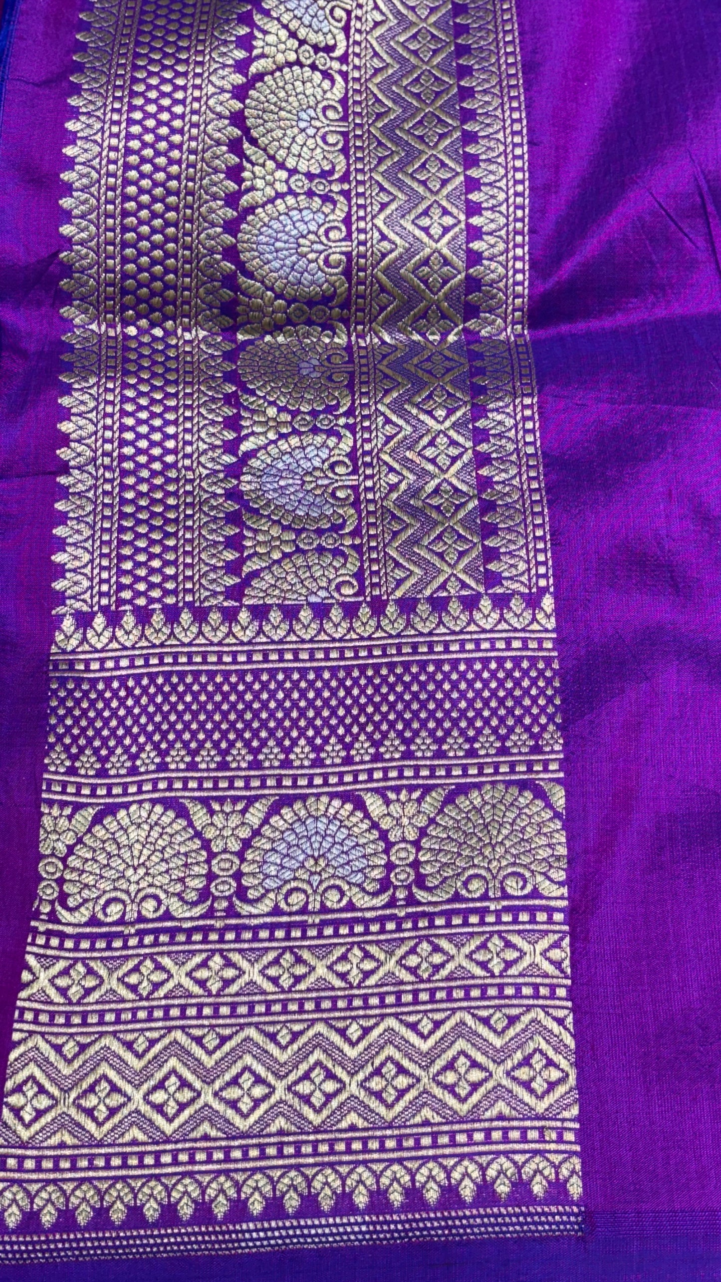 Pure Katan Silk Banarasi Saree in Royal Purple