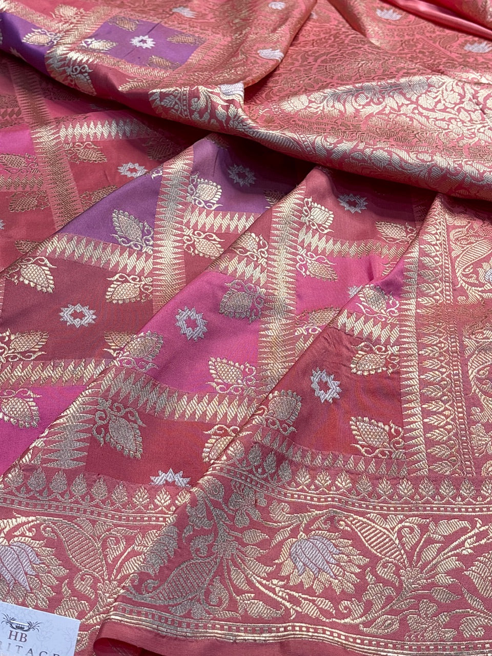 Pure Banarasi Rangkaat Silk Handloom Saree