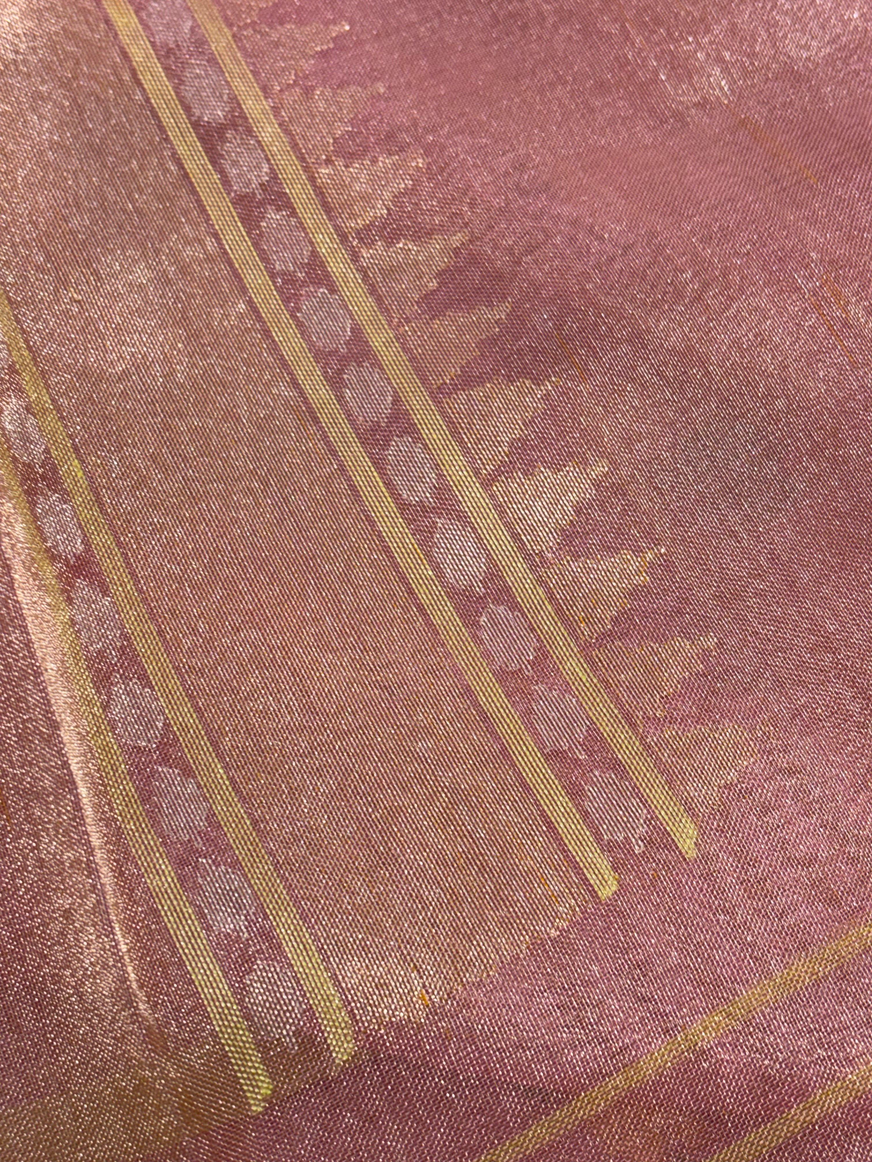 Pink Handwoven Banarasi Jamdani Real Zari Tissue Silk Saree with Floral Meenakari Work