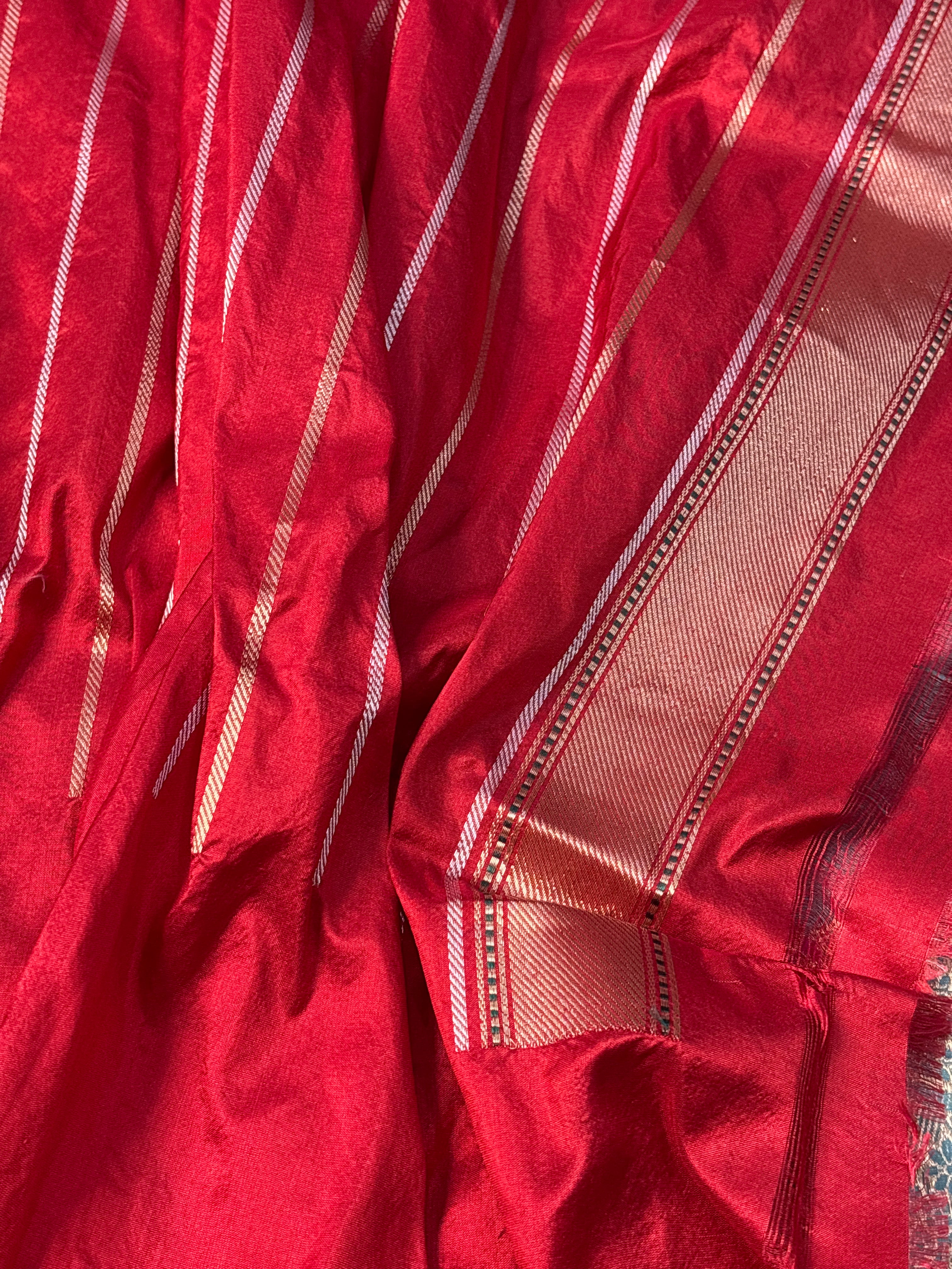 Blue Pure Banarasi Katan Silk Handloom Saree
