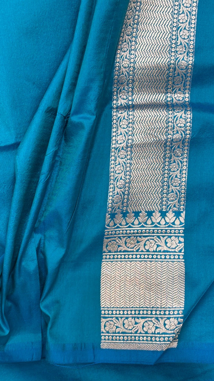 Sky Blue Color Pure Banarasi Katan Silk Saree