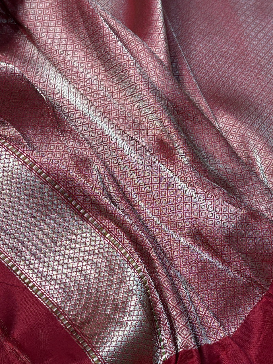 Red Pure Banarasi Katan Silk Handloom Saree
