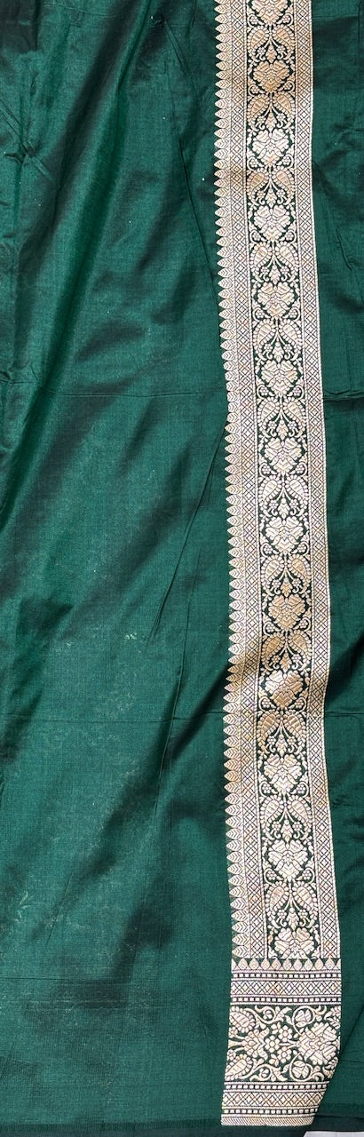 Green Pure Banarasi Katan Silk Saree