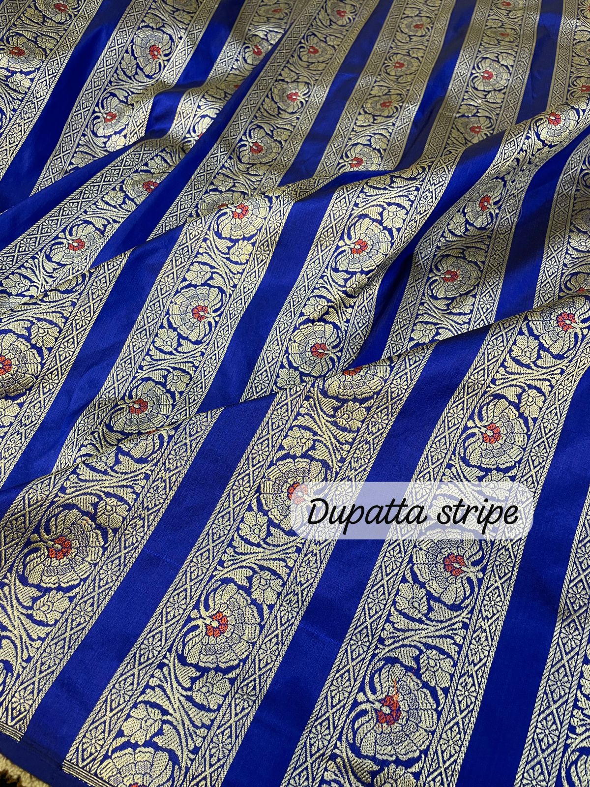 Royal Sapphire Blue Banarasi Pure Katan Silk Lehenga