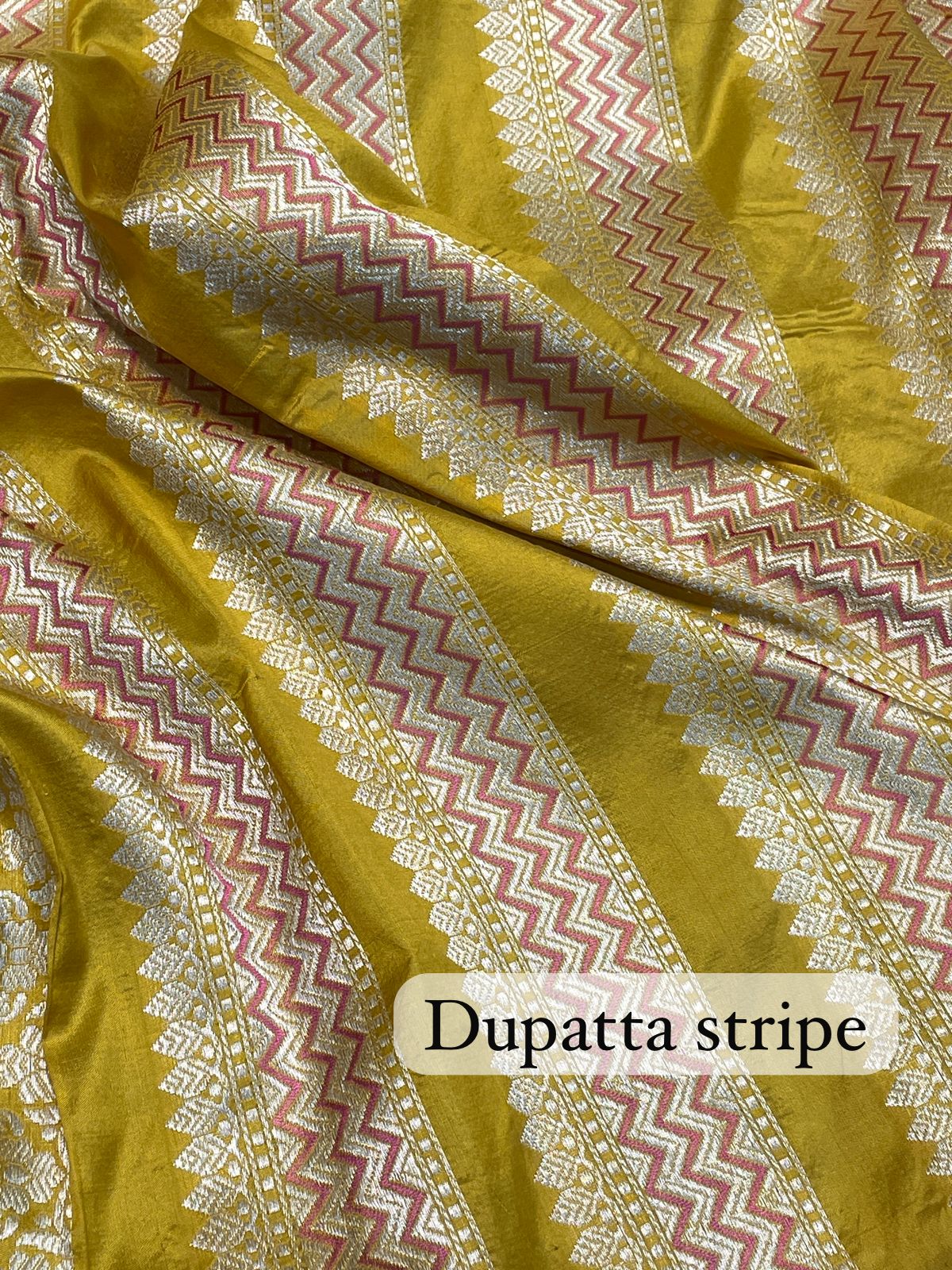 Yellow Rangkaat Banarasi Pure Katan Silk Lehenga