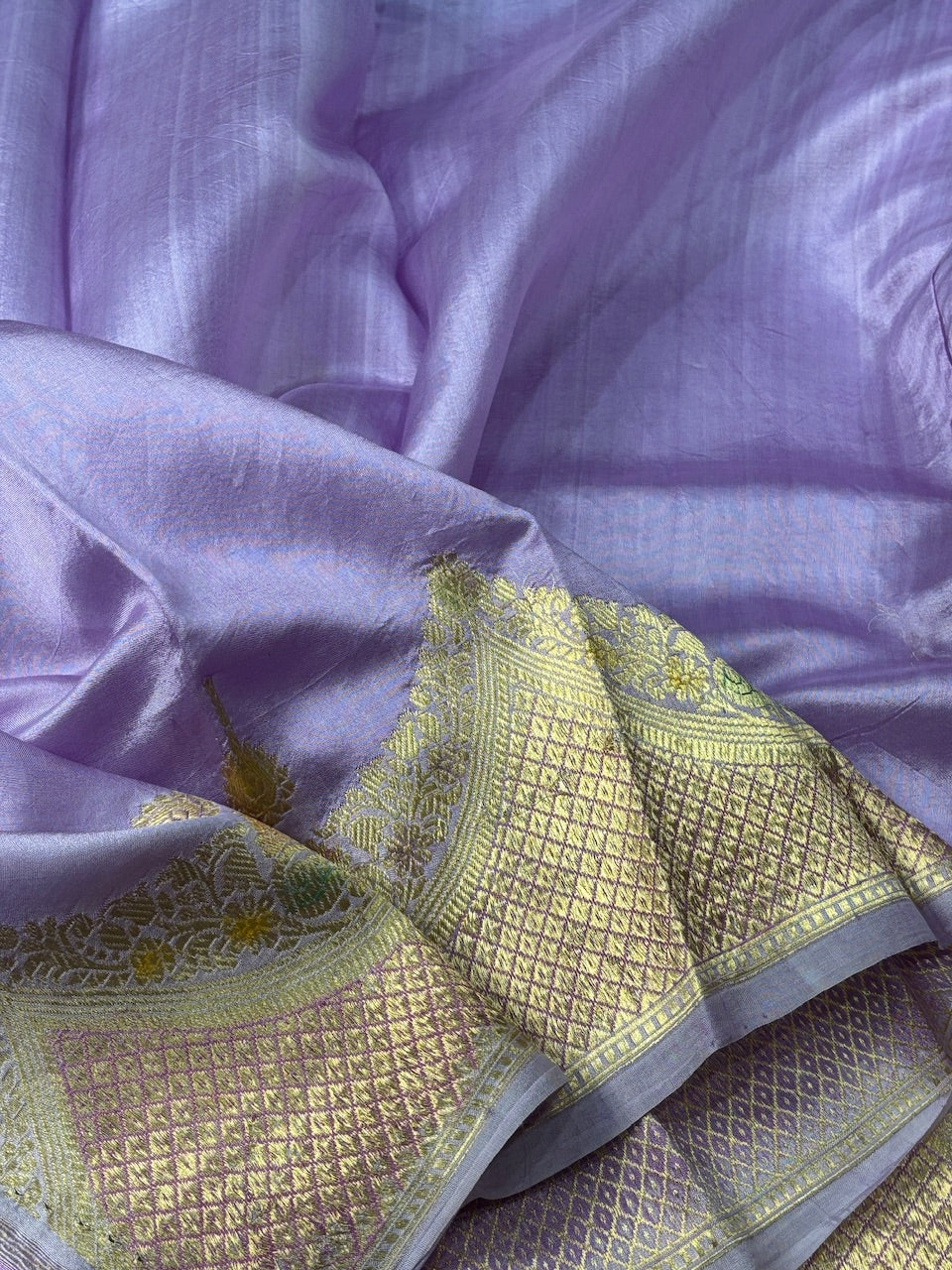 Multi-Colour Mango Katan Banarasi Silk Handwoven Saree