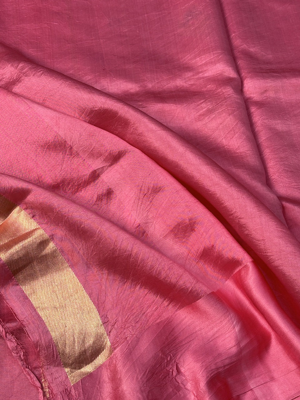Pink Mango Katan Banarasi Silk Handwoven Saree