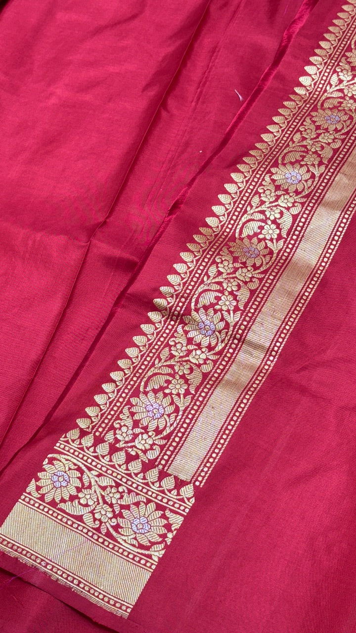 Red Color Pure Banarasi Katan Silk Saree