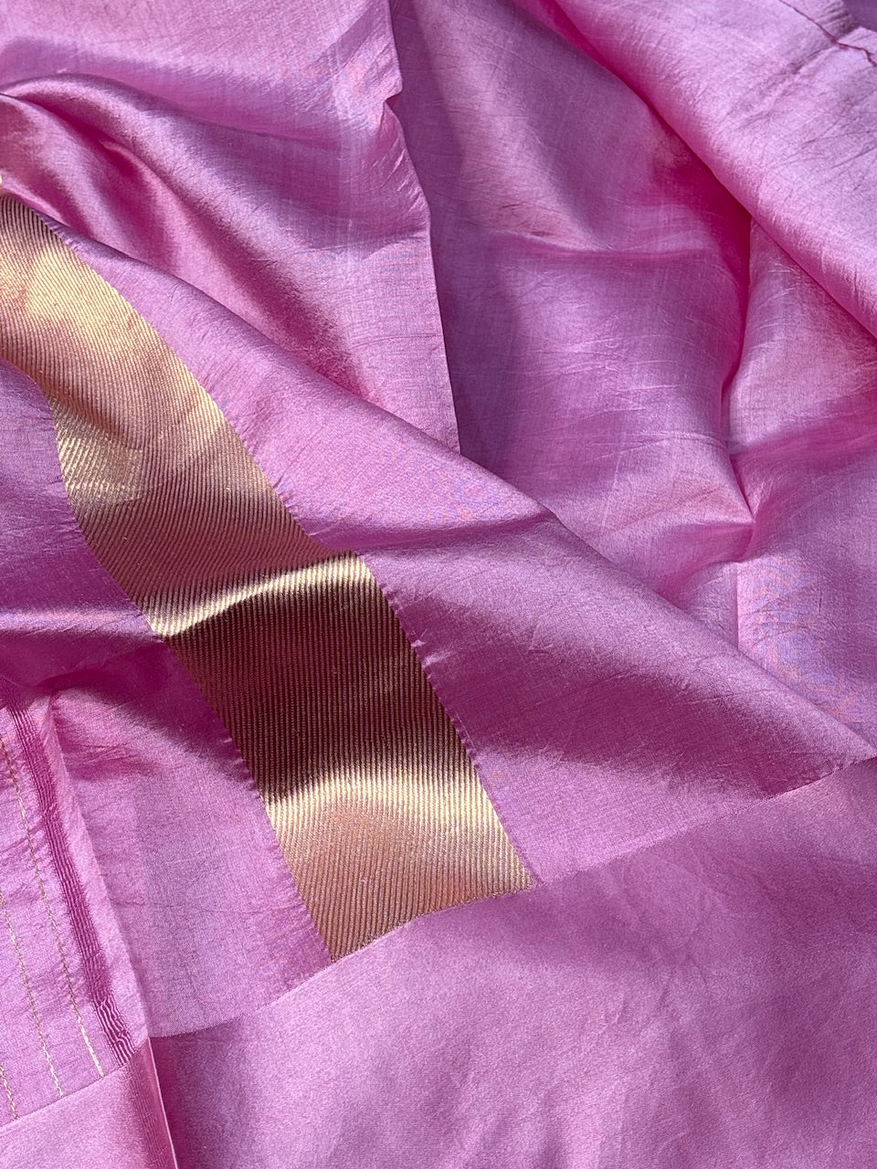 Rose Pink Mango Katan Banarasi Silk Handwoven Saree