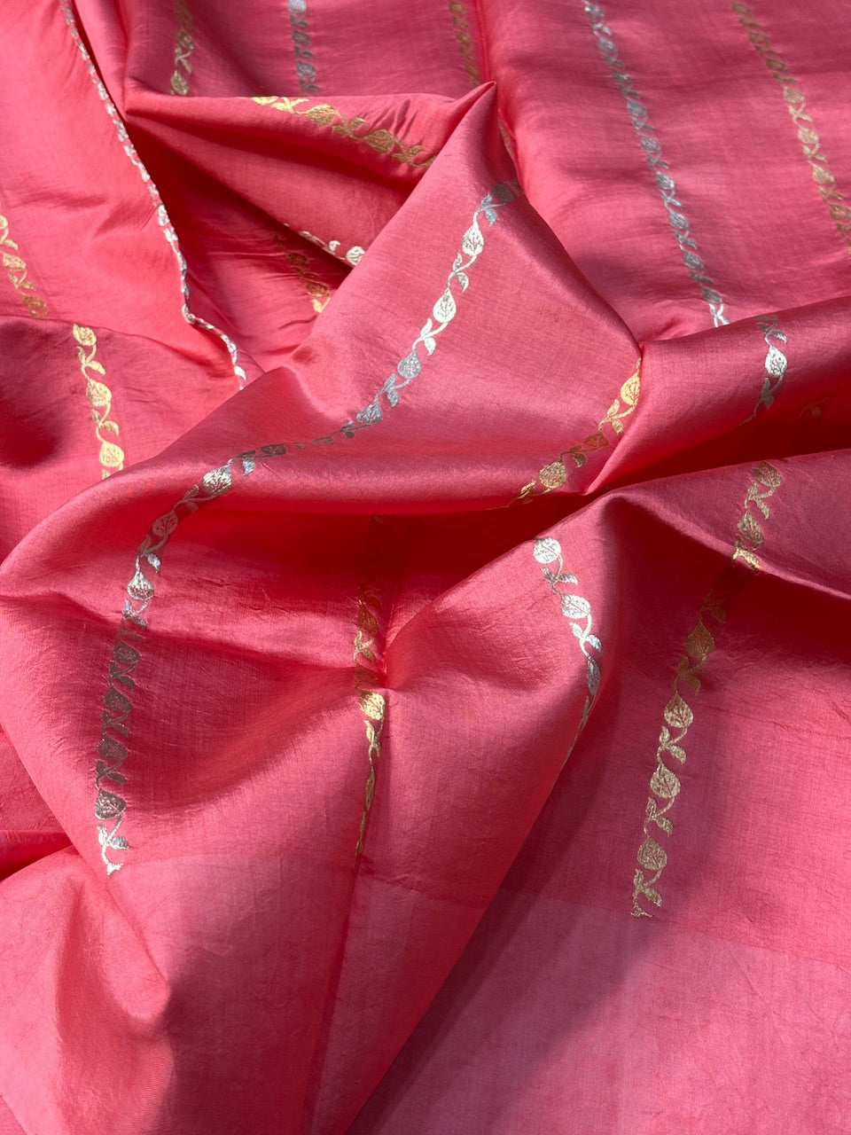Pink Mango Katan Banarasi Silk Handwoven Saree