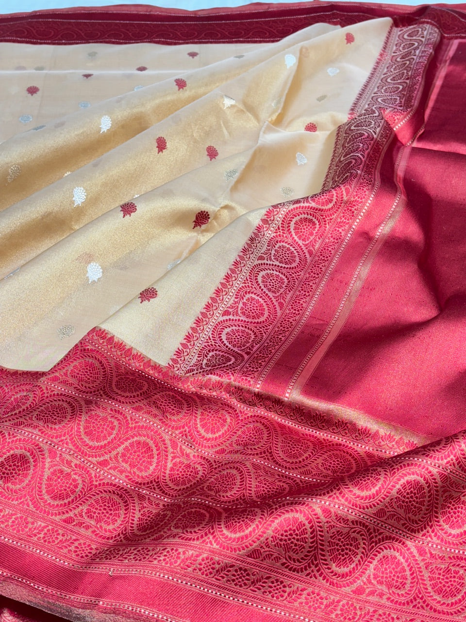 Golden Tissue Banarasi Silk Handwoven Saree
