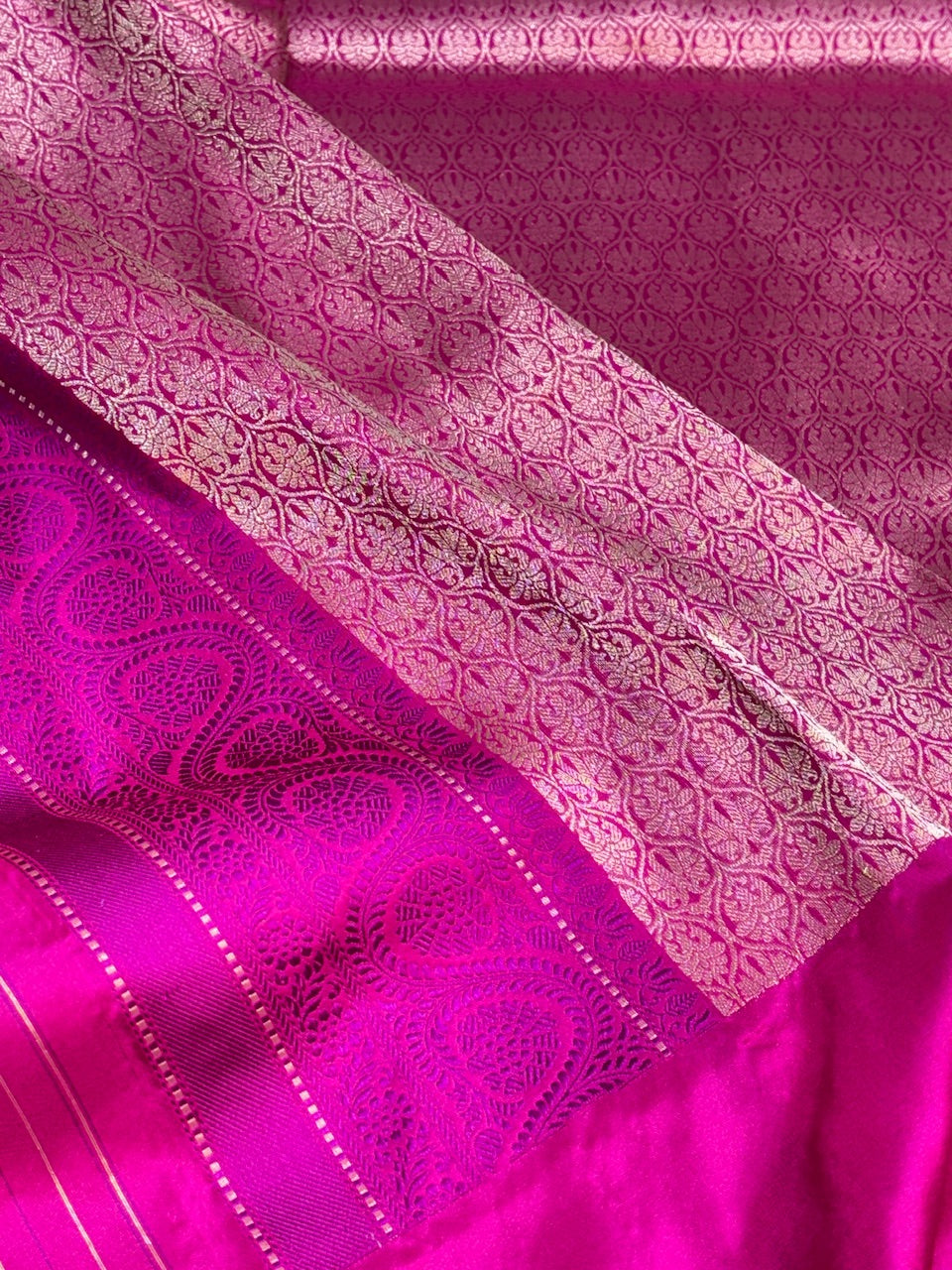 Peach Tissue Banarasi Silk Handwoven Saree