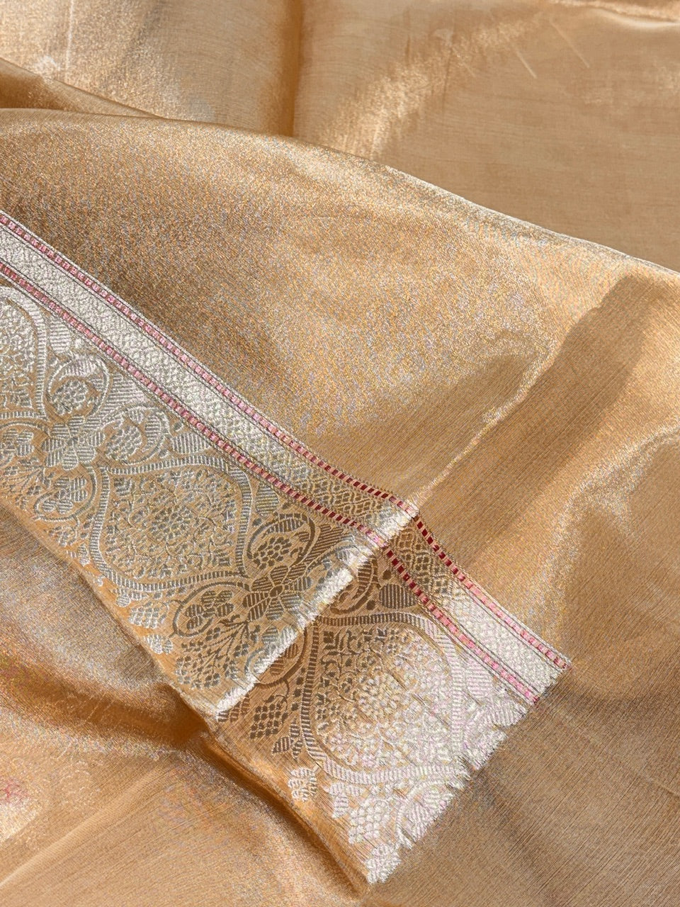 Champion Gold Tissue Banarasi Silk Handwoven Saree