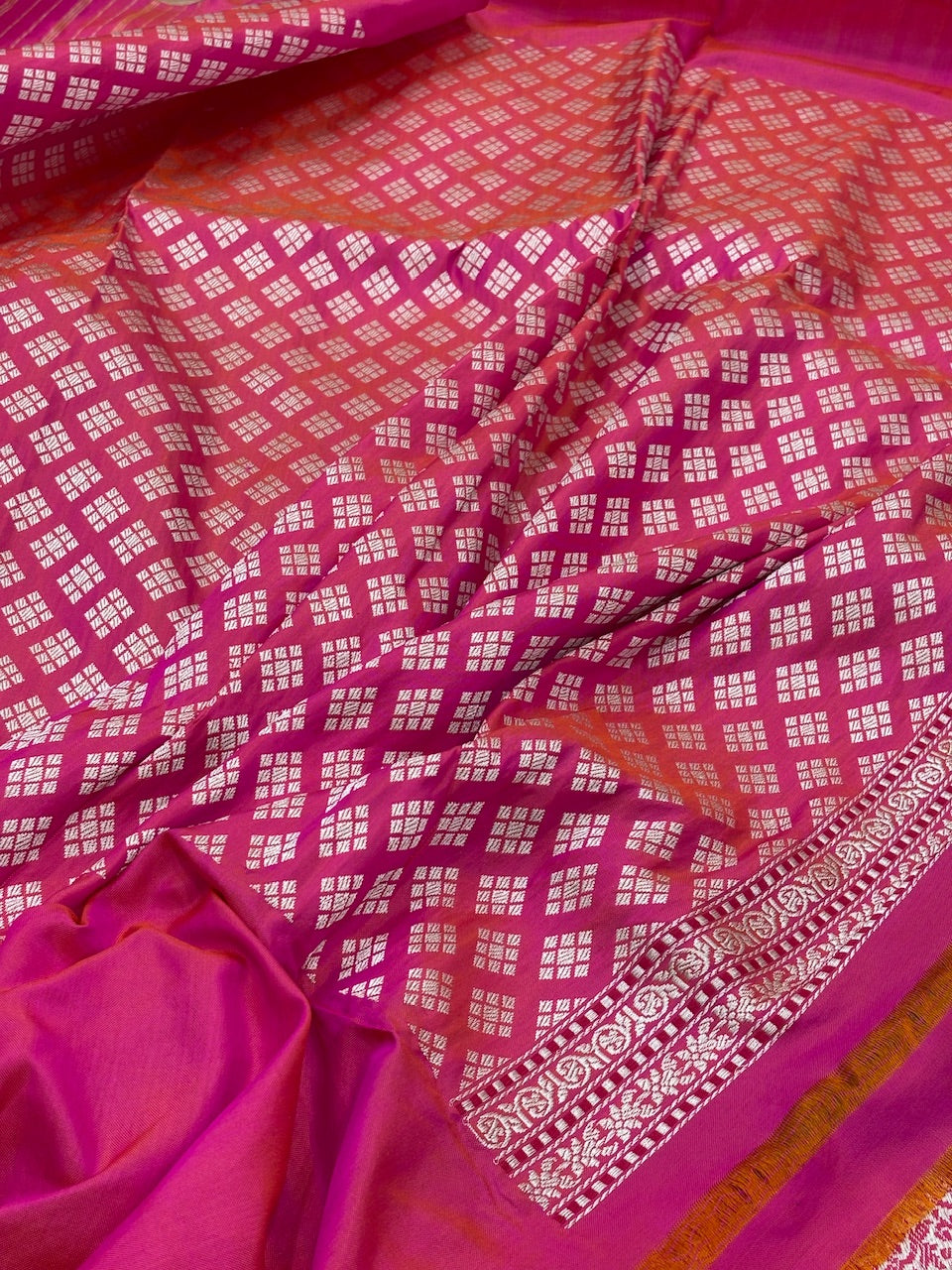 Mint Aqua Pure Banarasi Ektara Silk Handwoven Saree