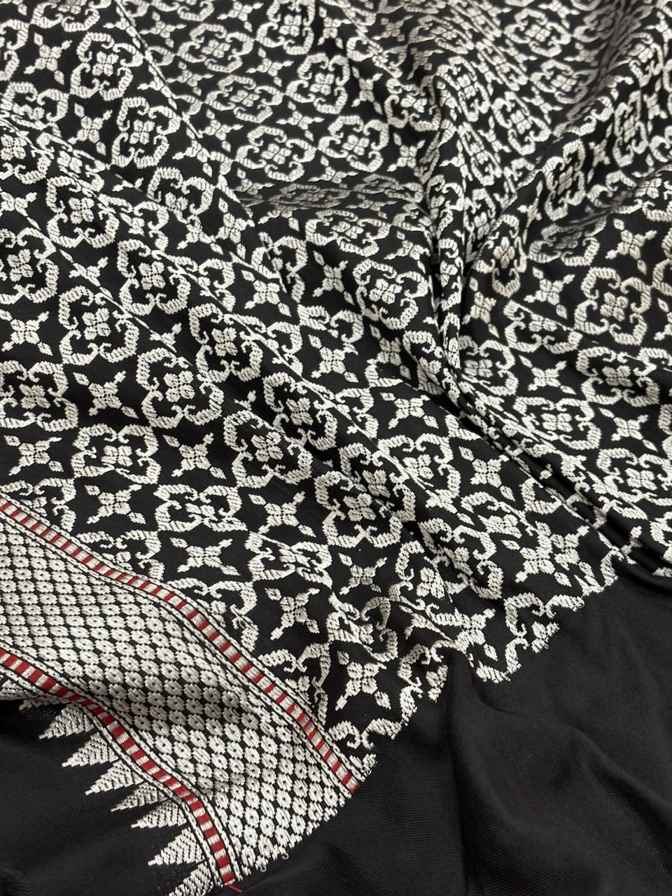 Black Pure Banarasi Ektara Silk Handwoven Saree