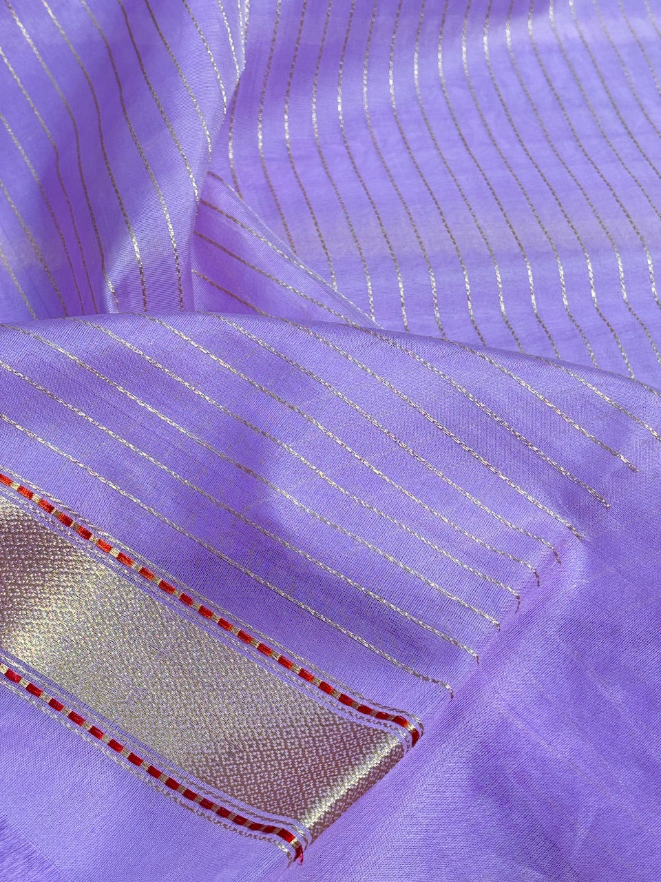 Blue Banarasi Kora Silk Handwoven Saree