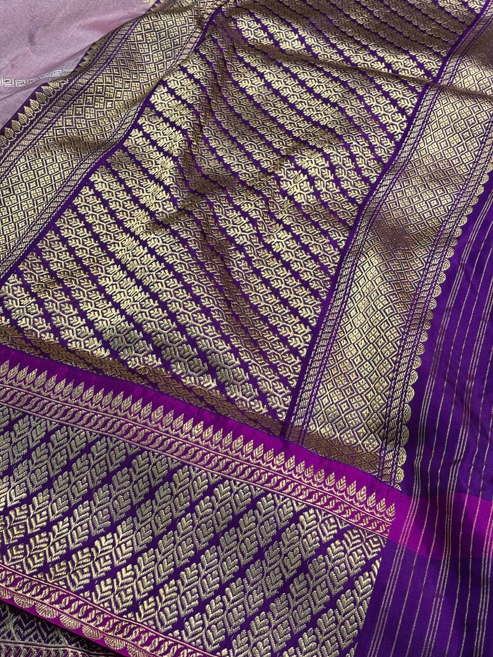 Pink Tissue Banarasi Silk Handwoven Saree
