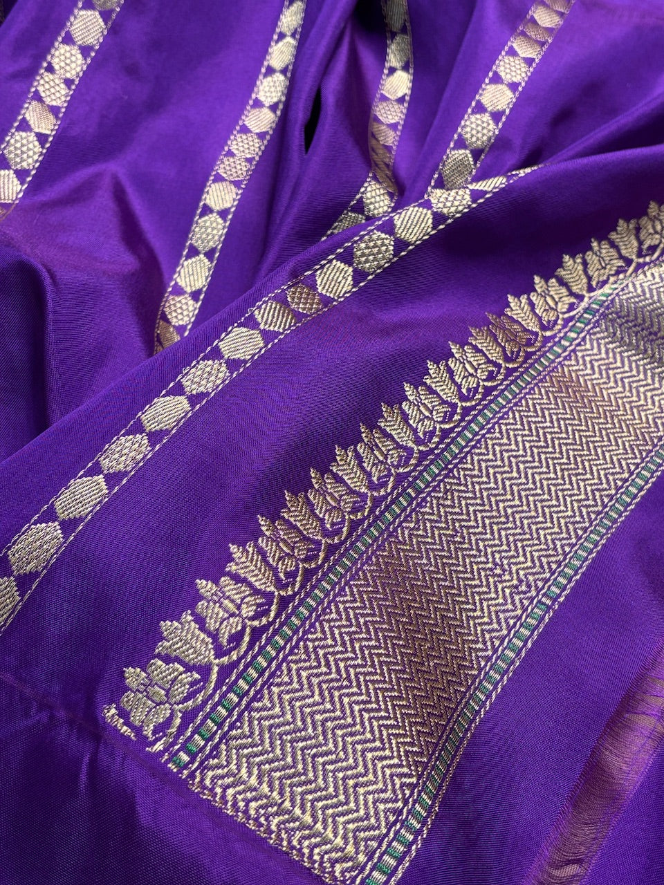 Peach Tissue Banarasi Silk Handwoven Saree