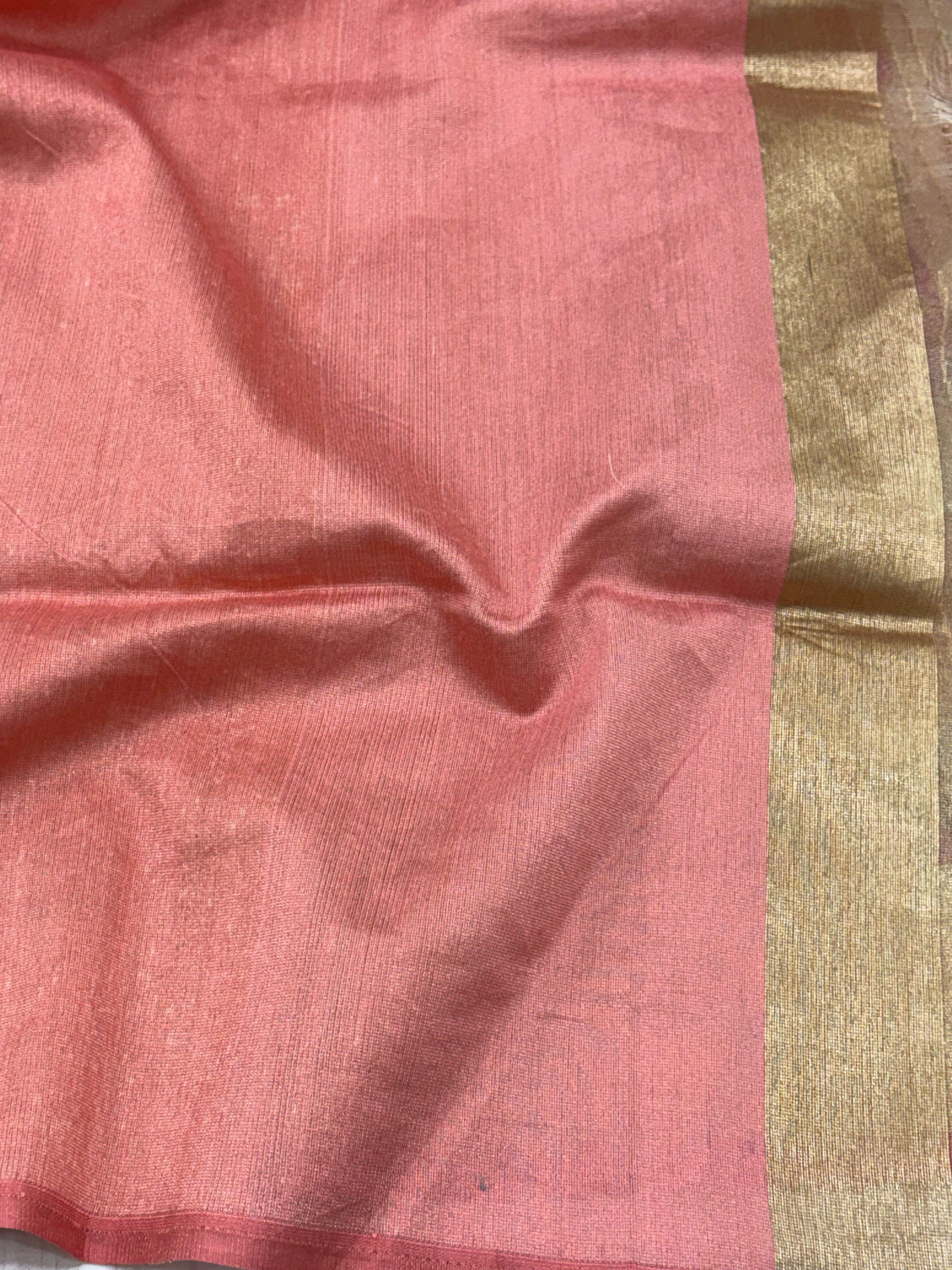 Striped Pure Tissue Banarasi Saree with Multicolor Jamdani Boota