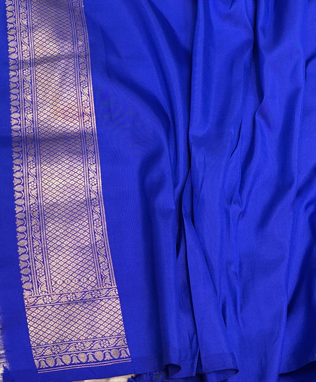 Royal Blue Banarasi Brocade Silk Saree