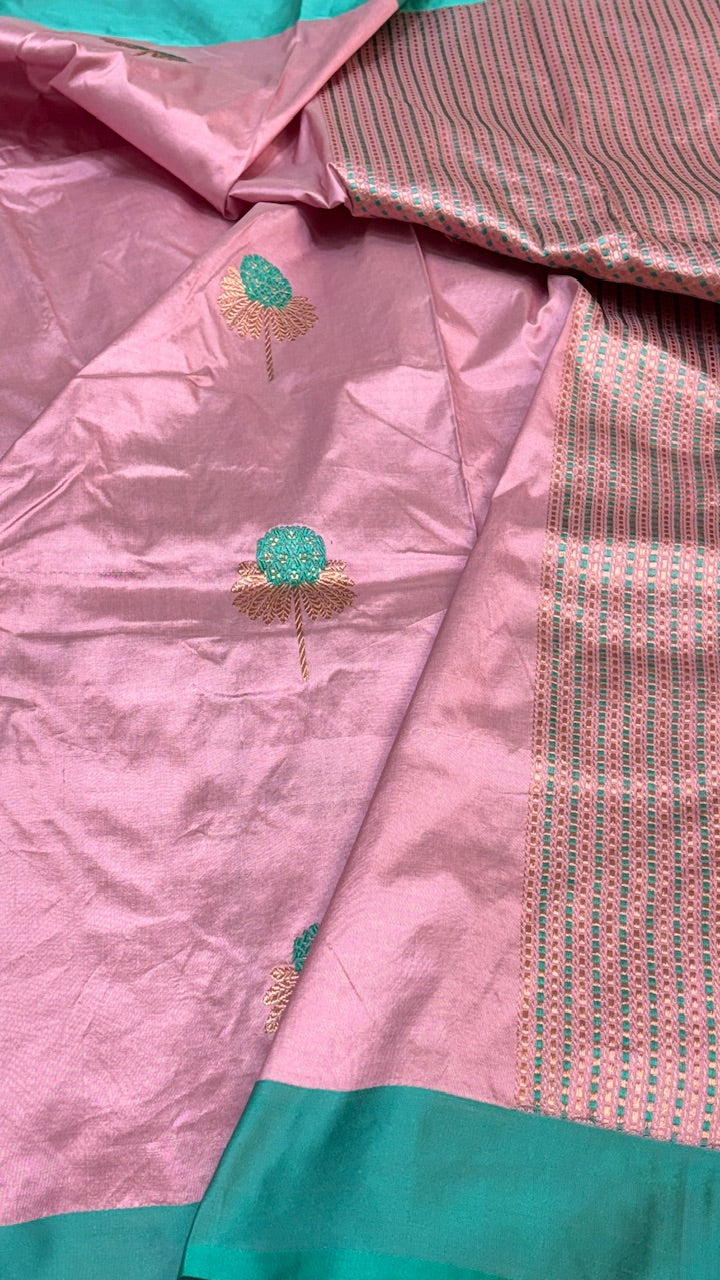 Raw Mango Banarasi Silk Handwoven Saree