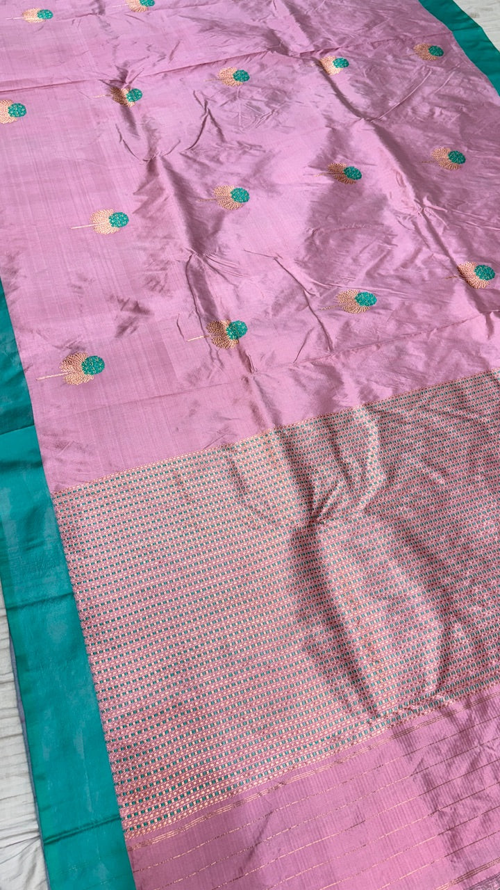 Raw Mango Banarasi Silk Handwoven Saree