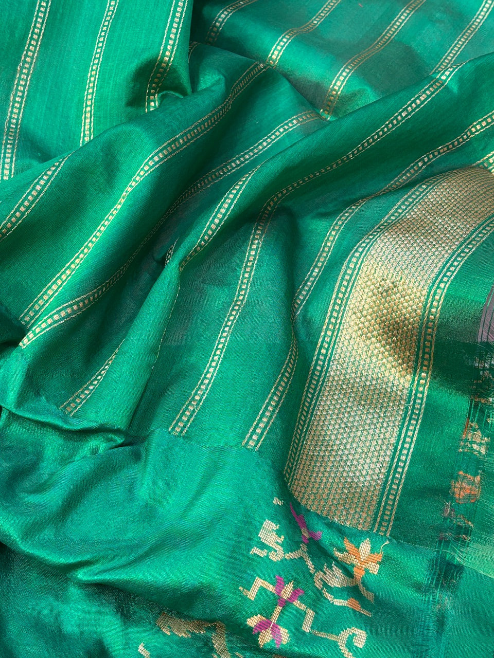 Baby Pink Banarasi Kora Silk Handwoven Saree
