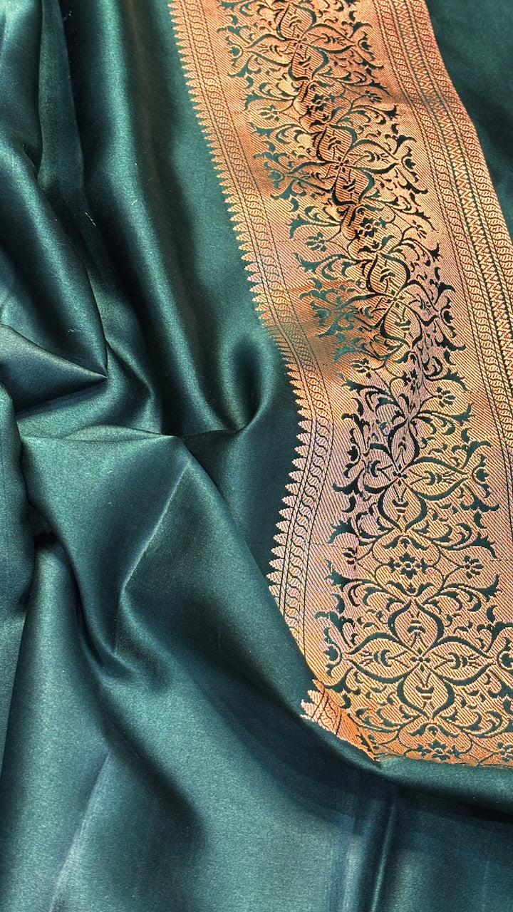 Wine Mashru Silk Banarasi Handwoven Saree