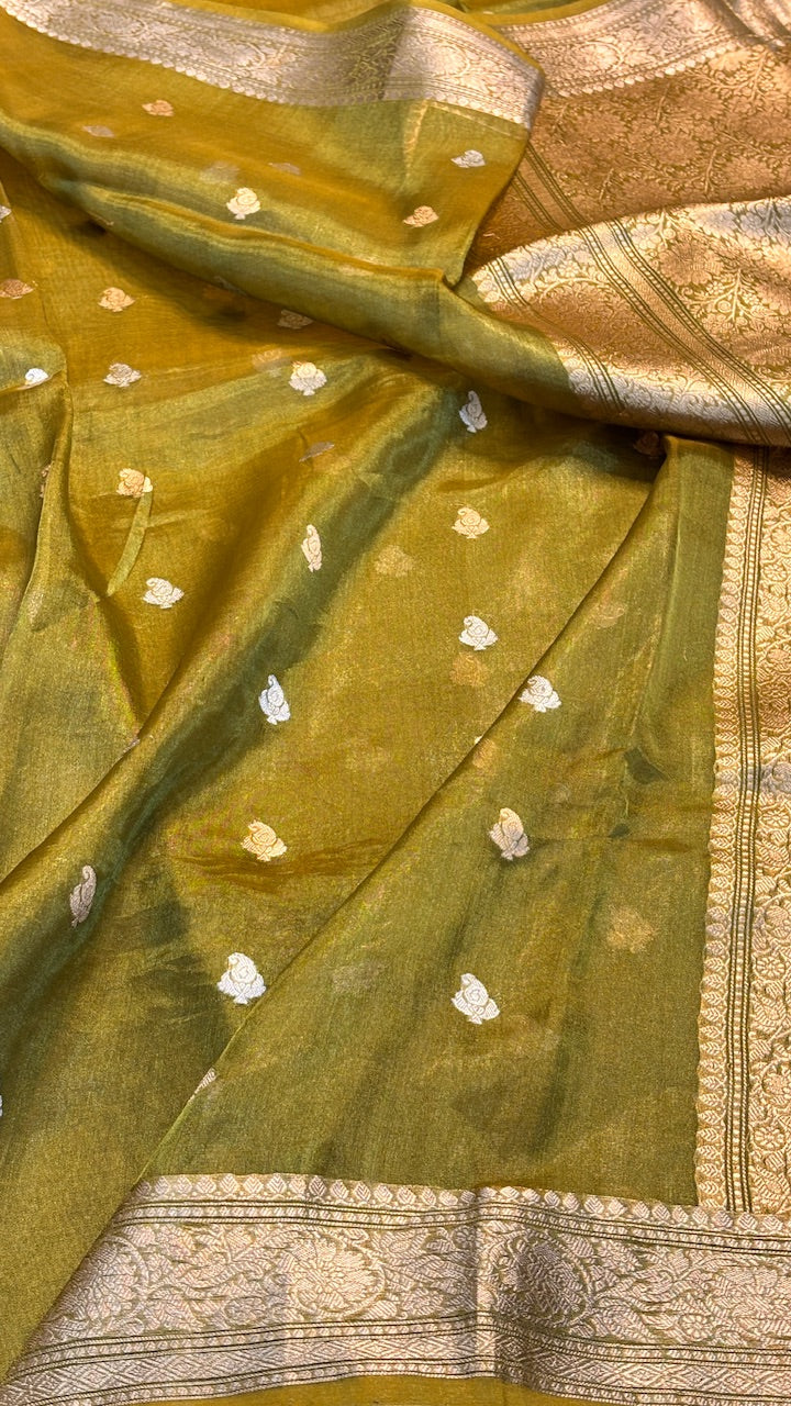 Green Tissue Banarasi Silk Saree