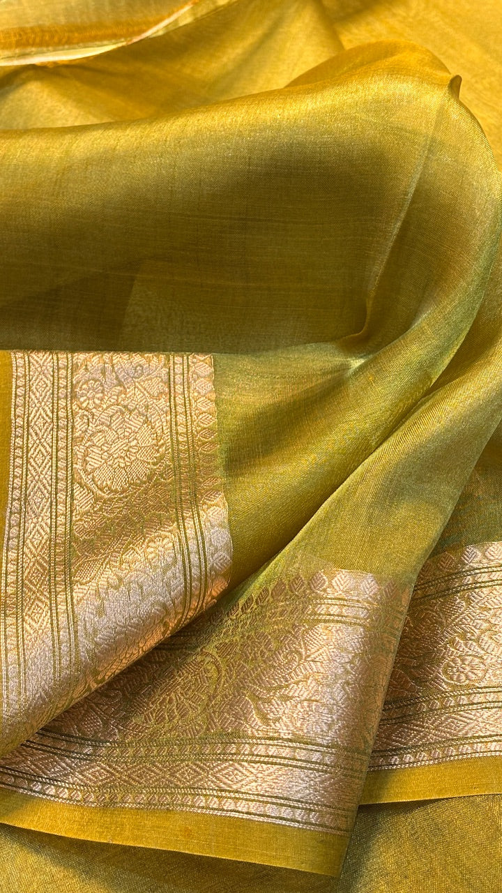 Green Tissue Banarasi Silk Saree