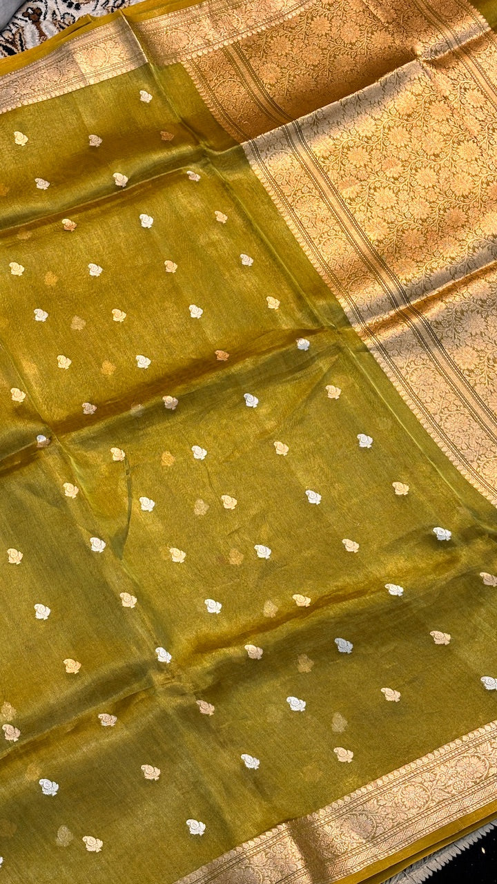 Green Tissue Banarasi Silk Saree
