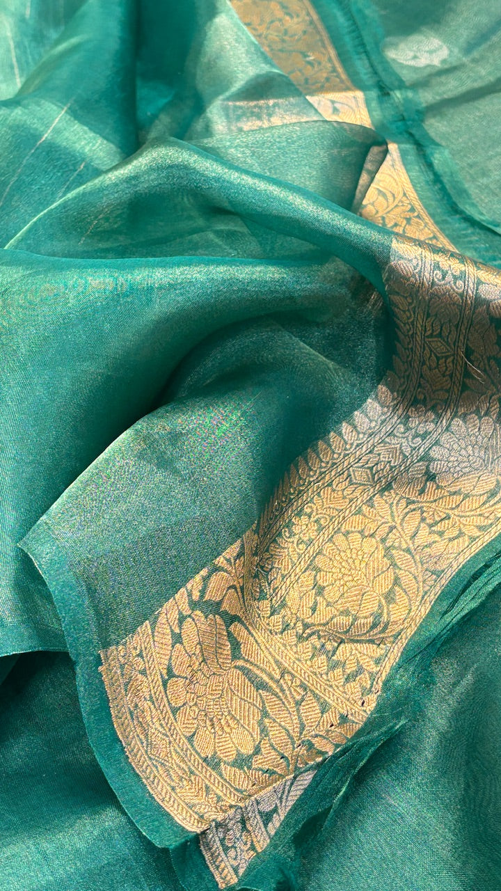 Green Tissue Banarasi Silk Saree