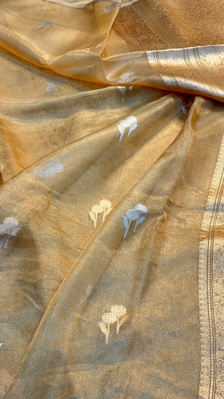 Gold Tissue Banarasi Silk Saree