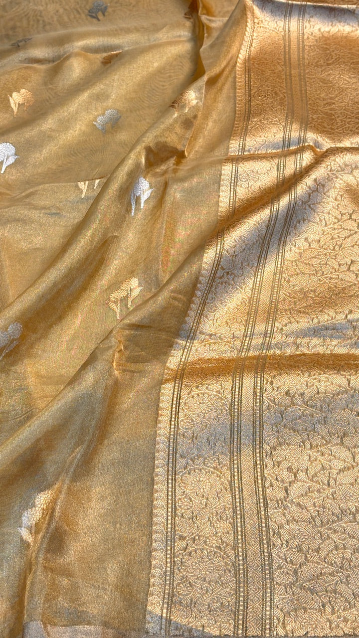 Gold Tissue Banarasi Silk Saree